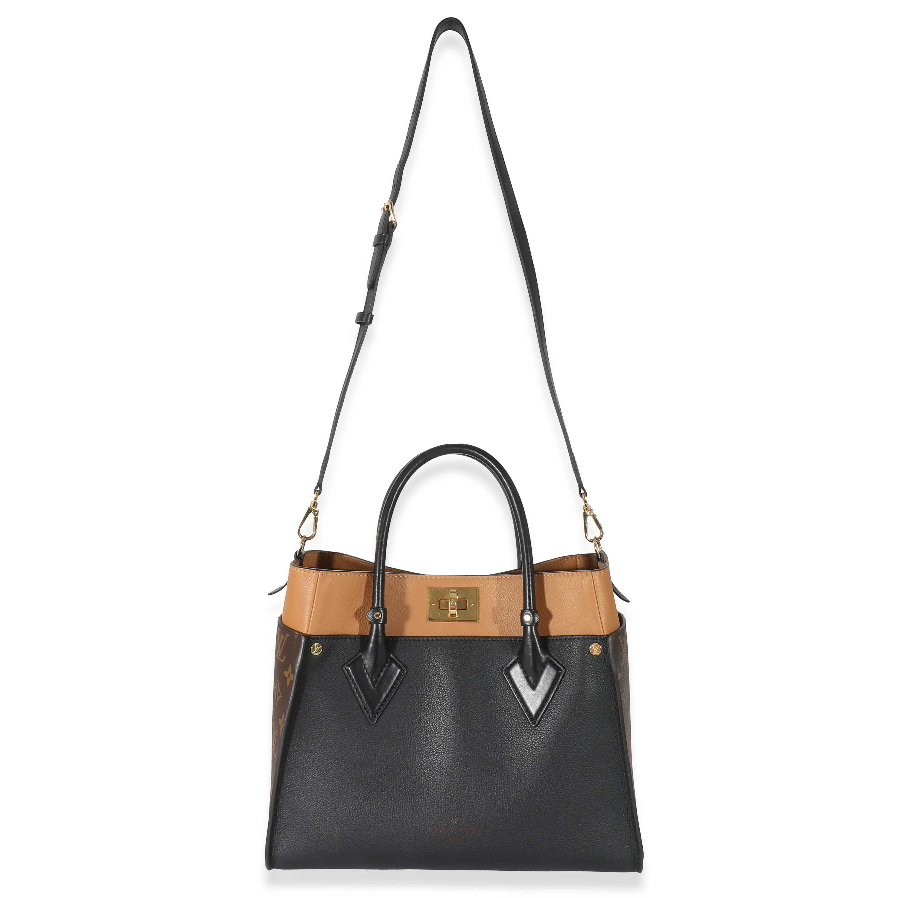 Louis Vuitton Black Calfskin Monogram On My Side MM - Image 3