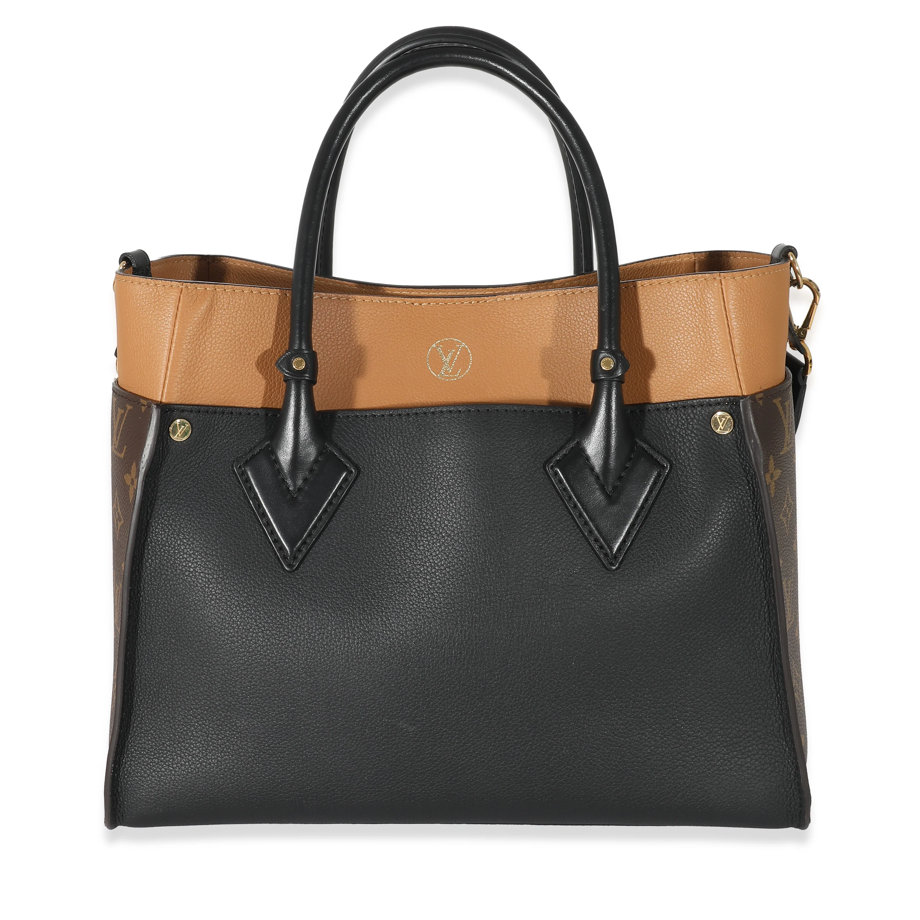 Louis Vuitton Black Calfskin Monogram On My Side MM - Image 7