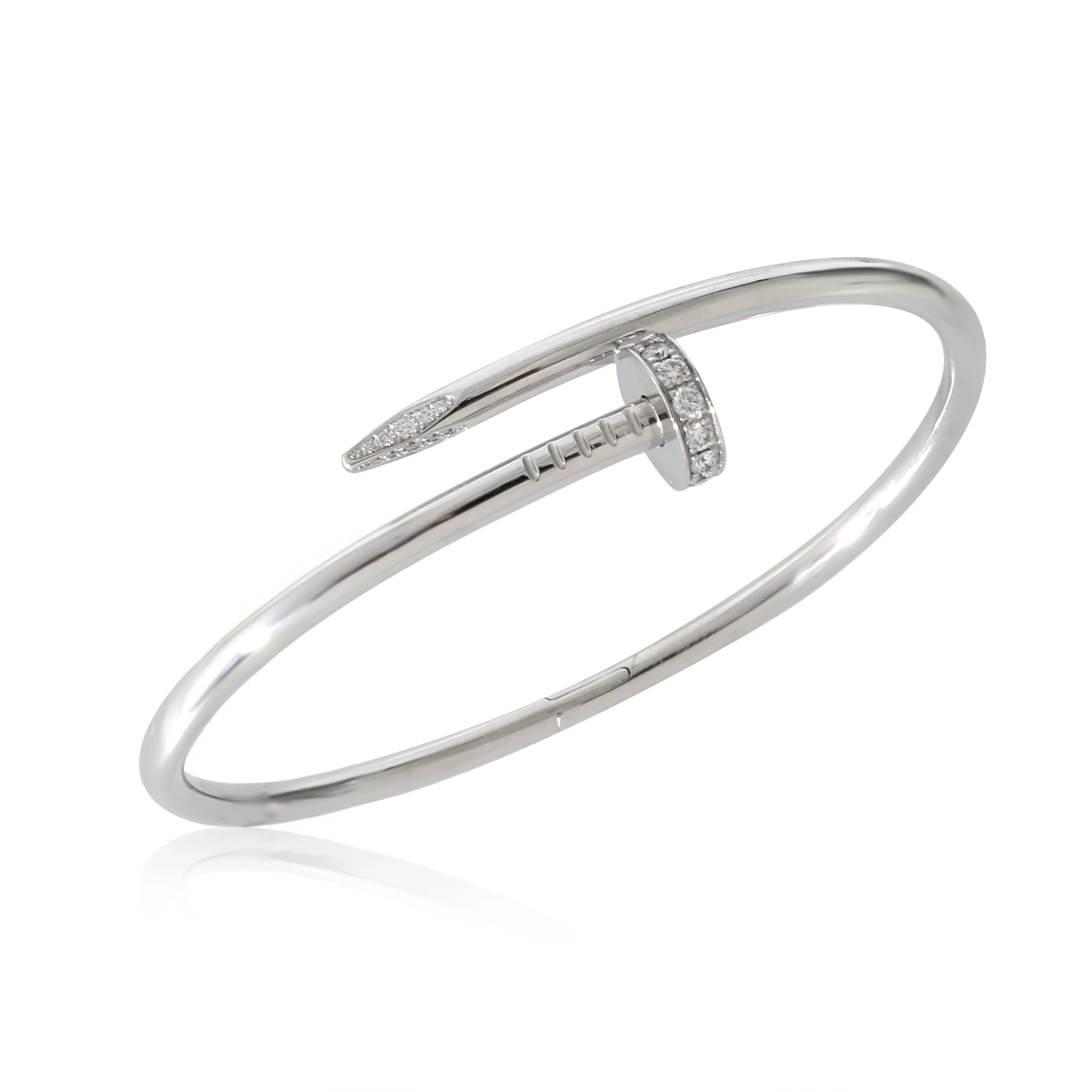 Cartier Juste Un Clou Bracelet (White Gold, Diamonds) - Image 3