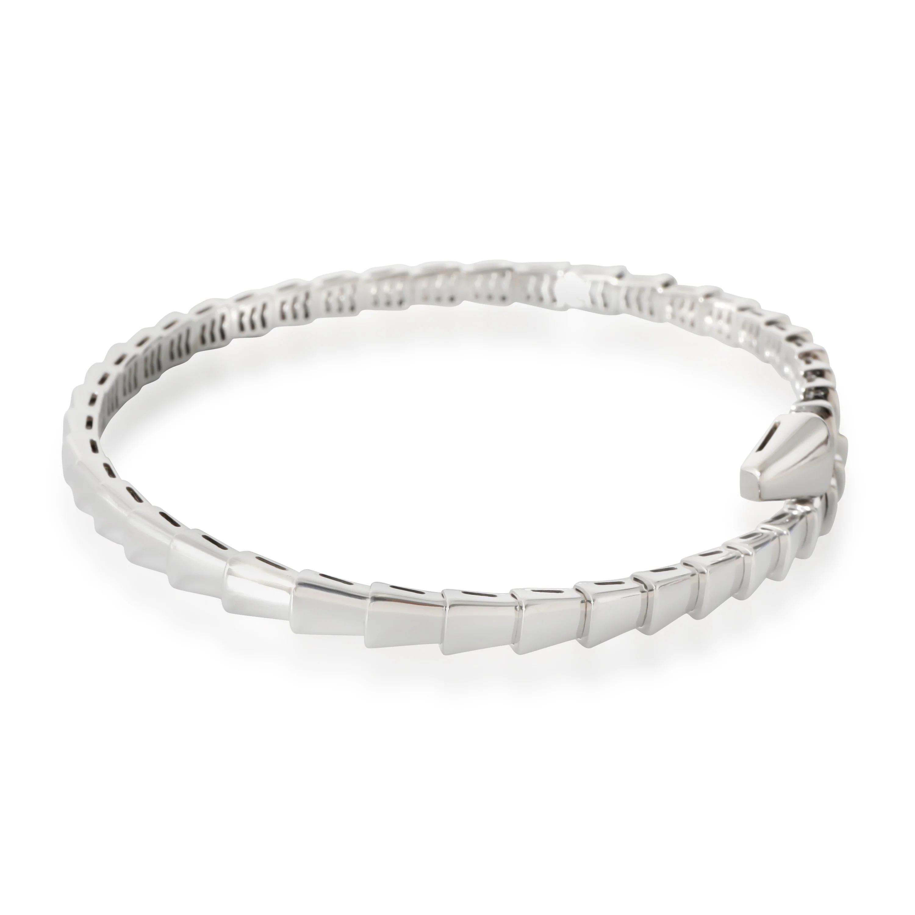 BVLGARI Serpenti Viper Bracelet in 18k White Gold, Size XL - Image 2