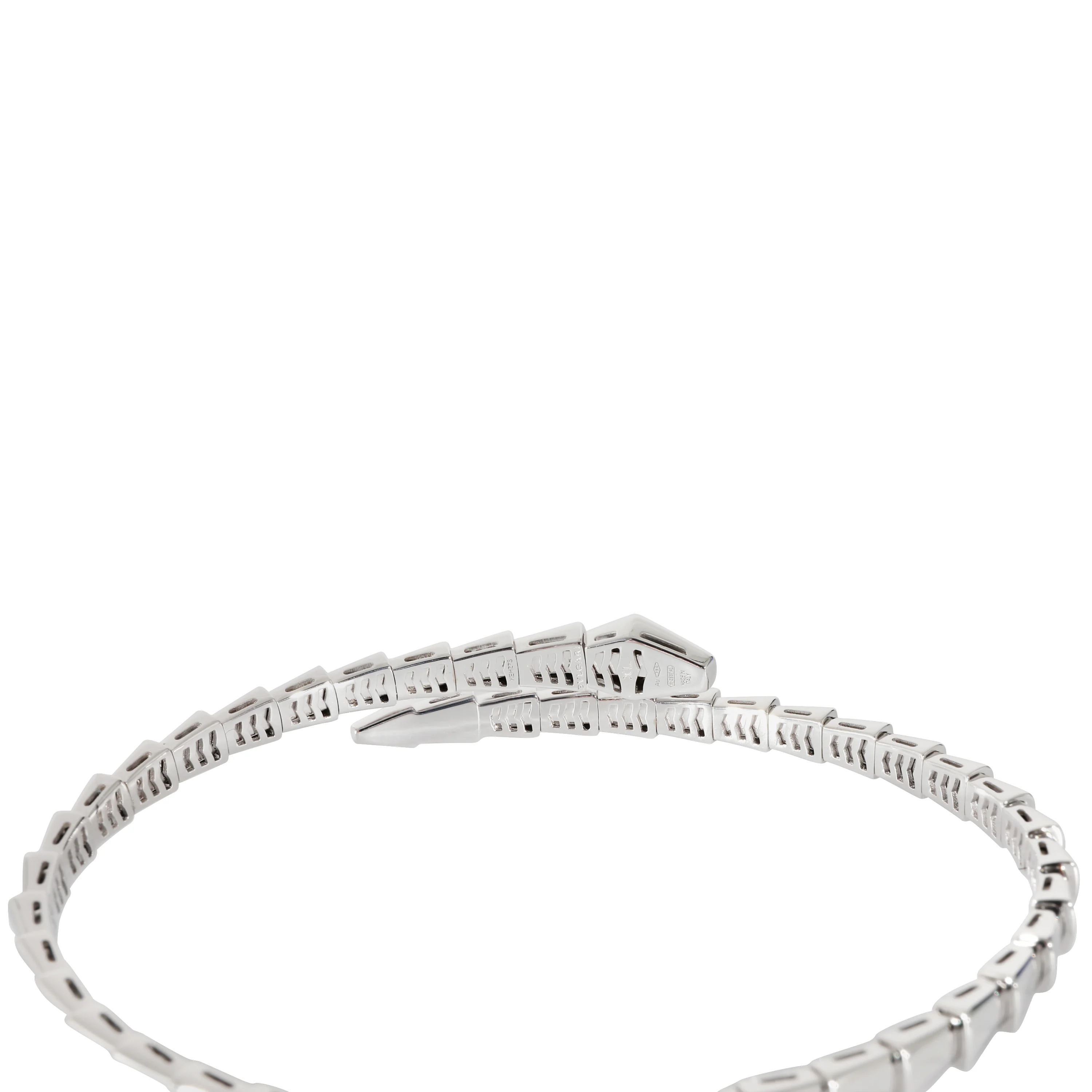 BVLGARI Serpenti Viper Bracelet in 18k White Gold, Size XL - Image 4