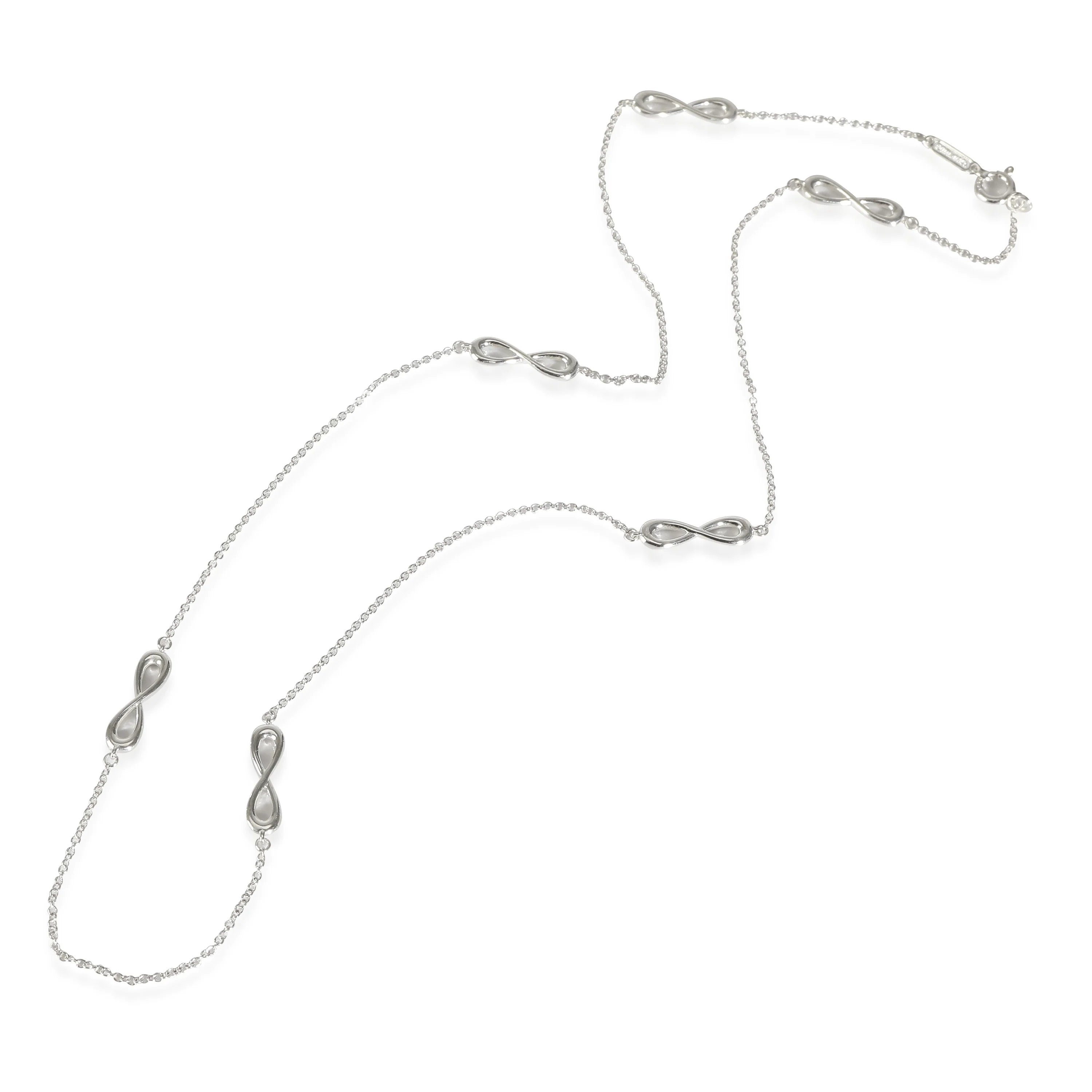 Infinity 6 Stations Necklace in Sterling Silver - Image 2