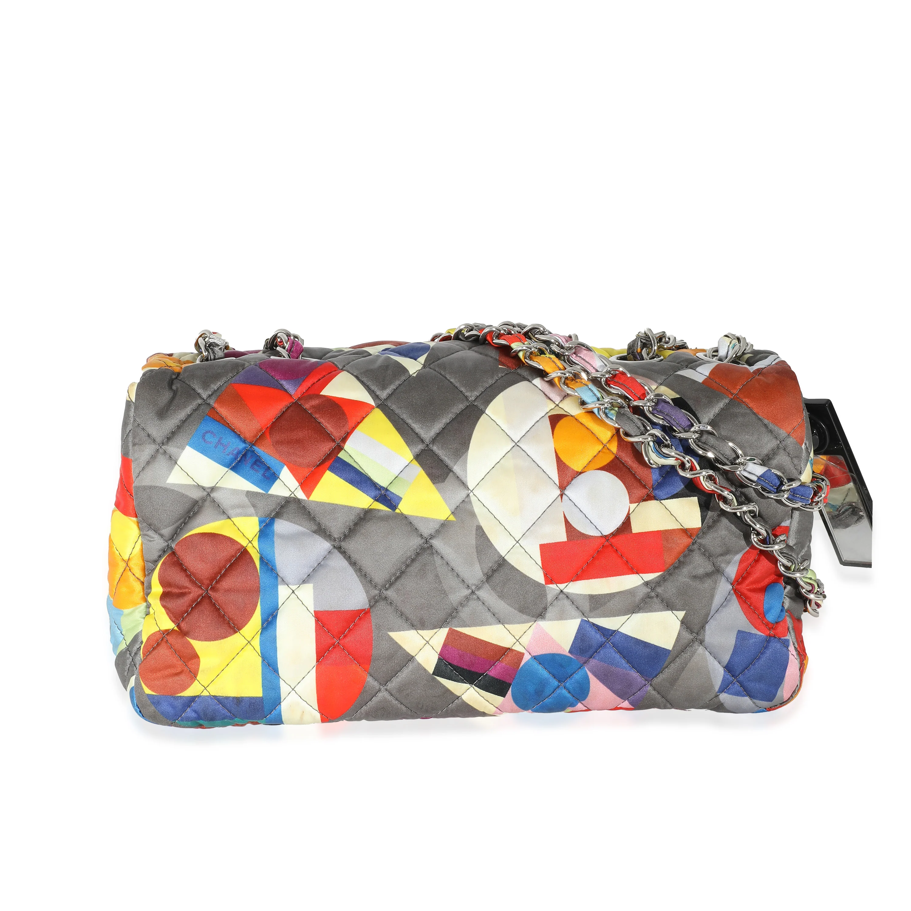 Chanel Multicolor Printed Nylon Medium Coco Color Flap Bag - Image 3
