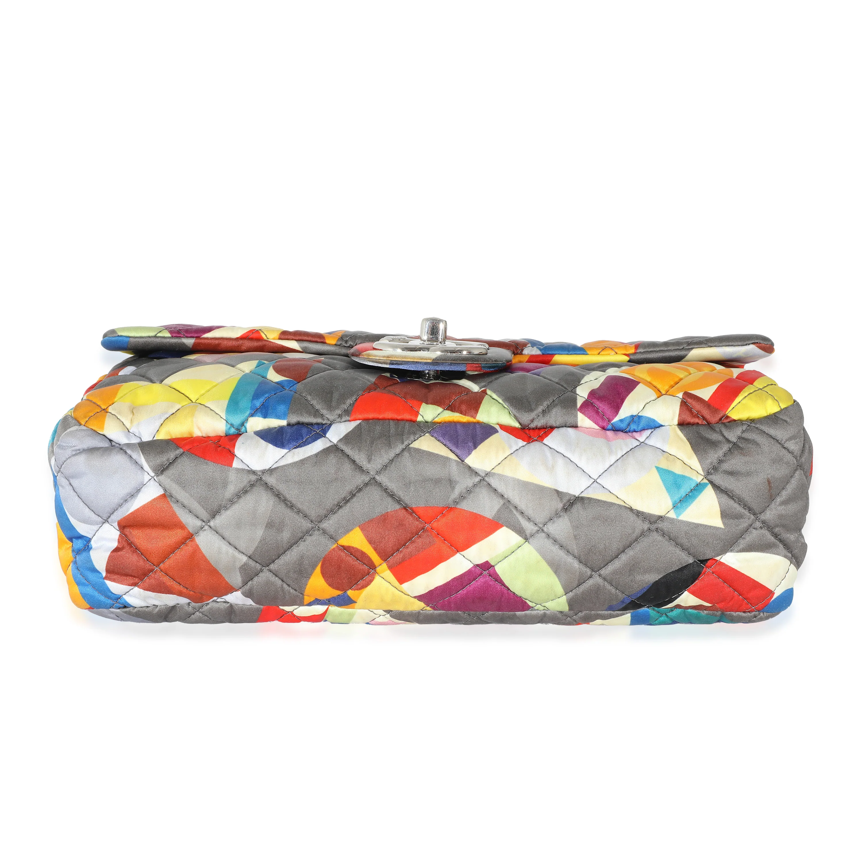 Chanel Multicolor Printed Nylon Medium Coco Color Flap Bag - Image 5