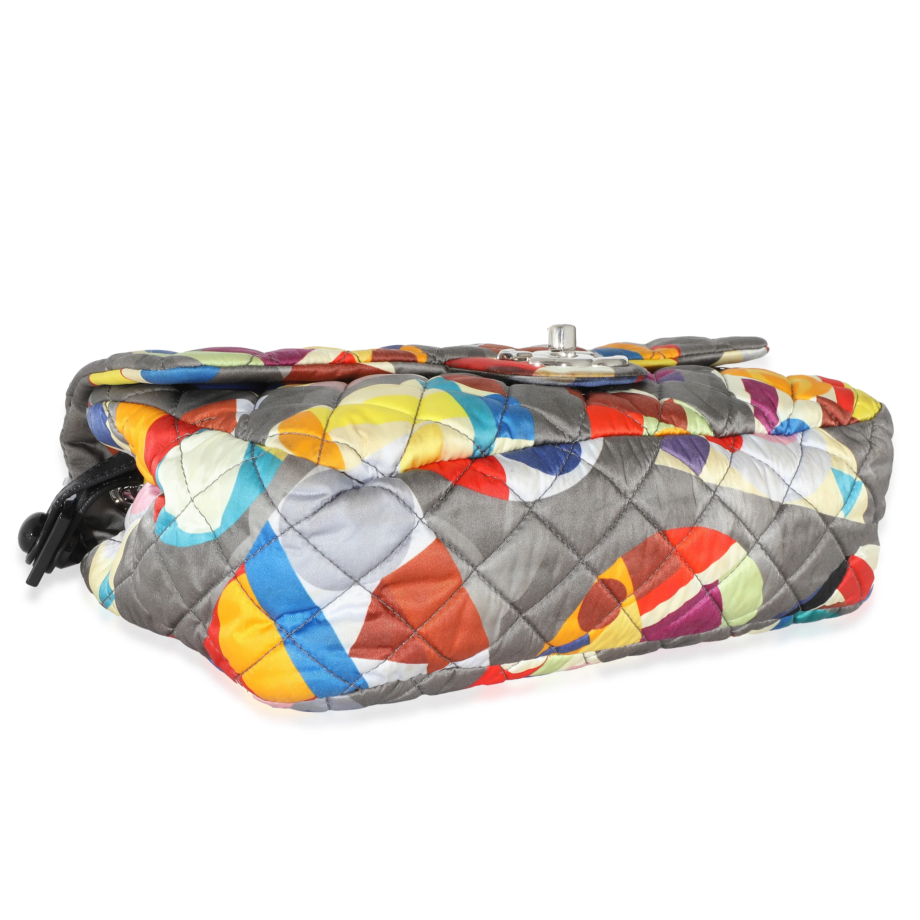 Chanel Multicolor Printed Nylon Medium Coco Color Flap Bag - Image 6