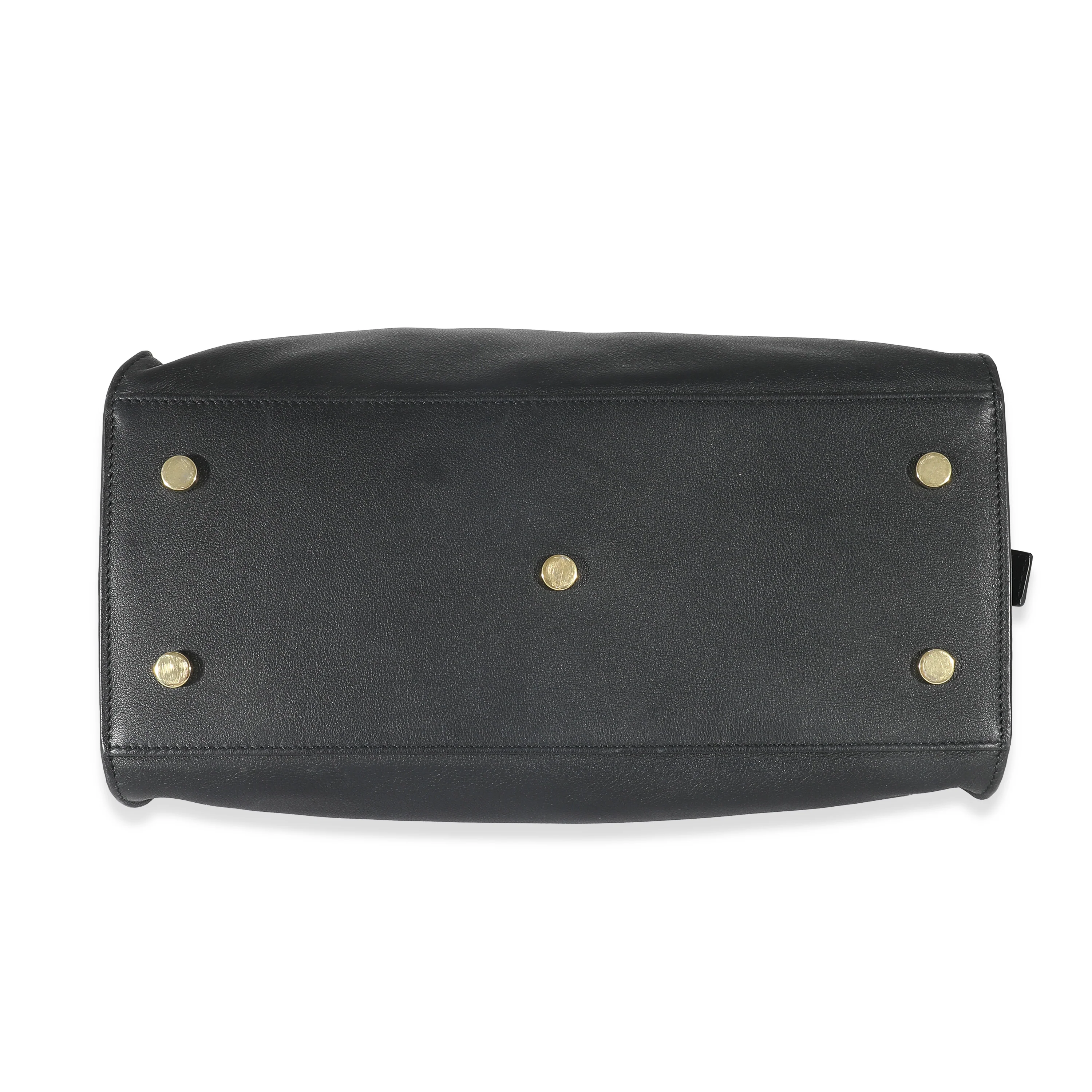 Saint Laurent Black Smooth Calfskin Small Monogram Cabas - Image 5