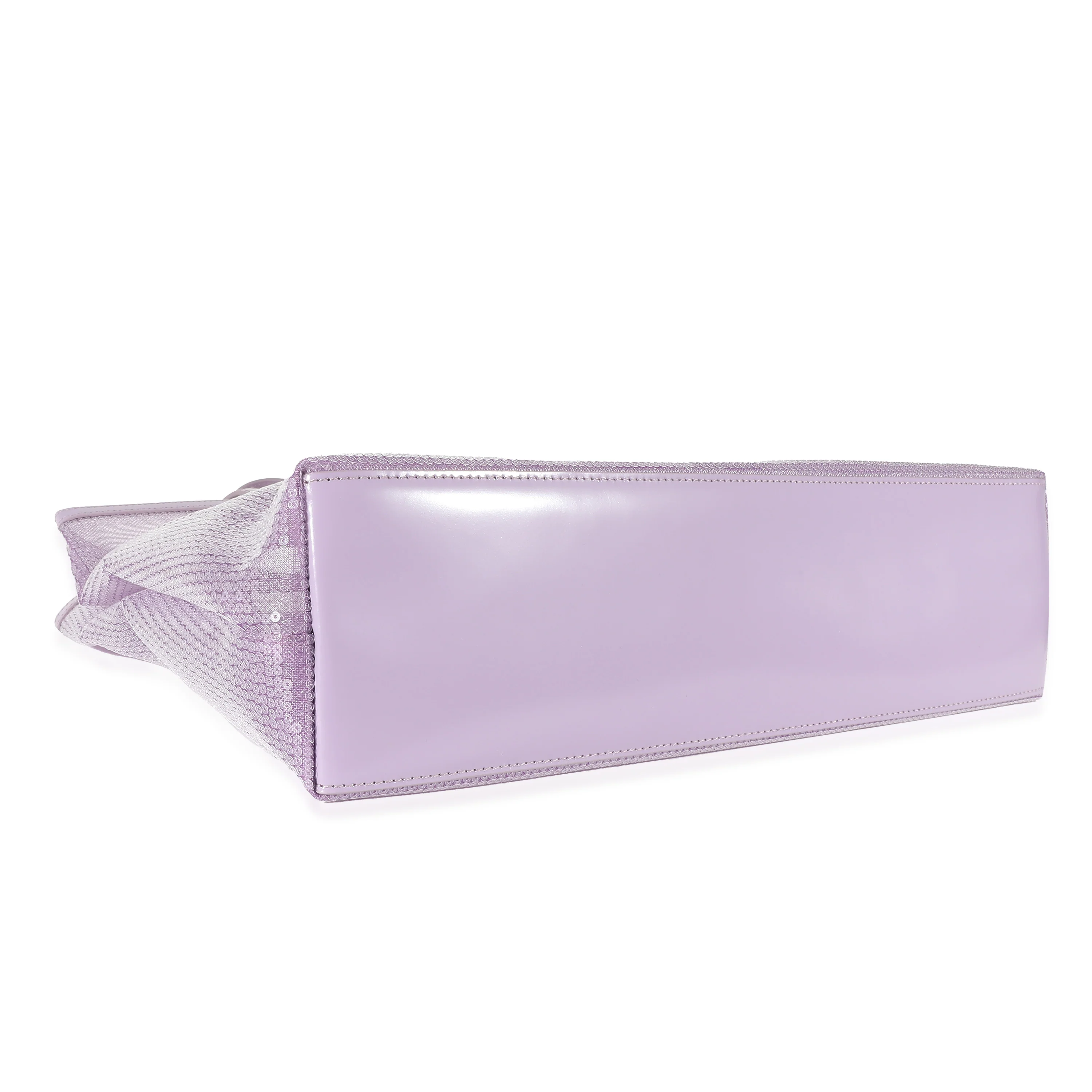 Prada Purple Mesh Sequin Logo Tote - Image 3