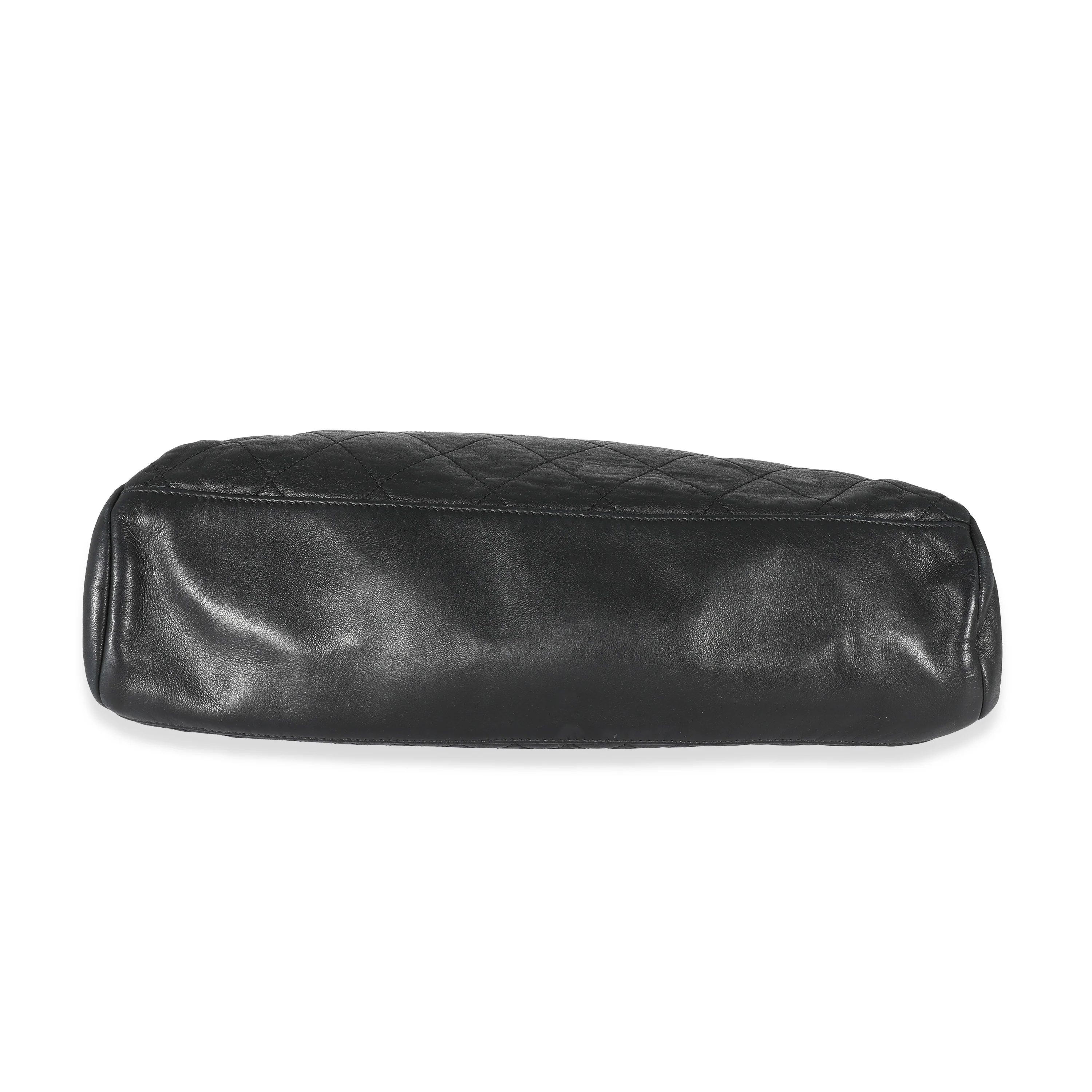 Chanel Black Quilted Leather Bijoux Ring Chain Hobo - Image 5