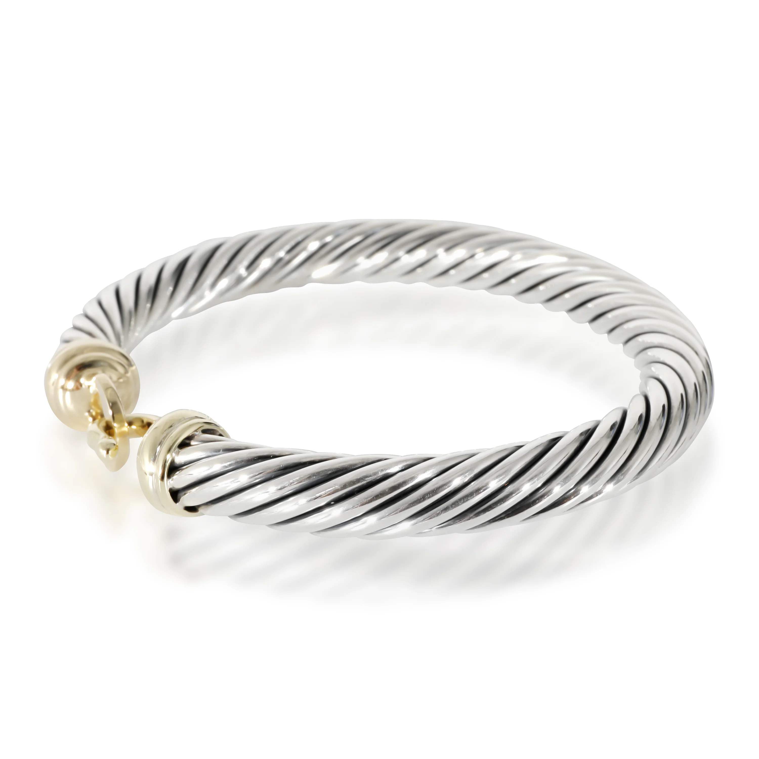 David Yurman Cable Bracelet in 14K Yellow Gold/Sterling Silver - Image 2