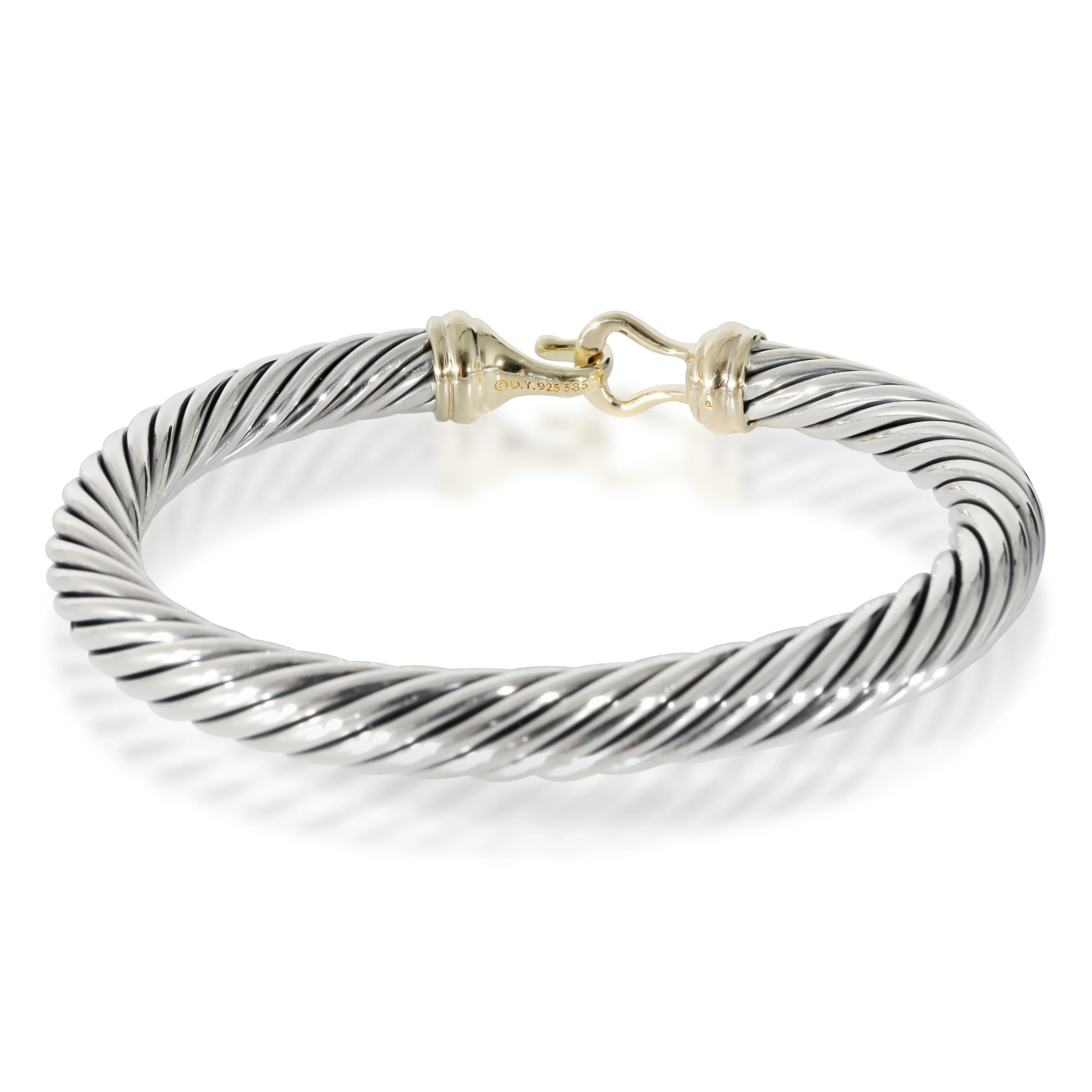 David Yurman Cable Bracelet in 14K Yellow Gold/Sterling Silver - Image 3