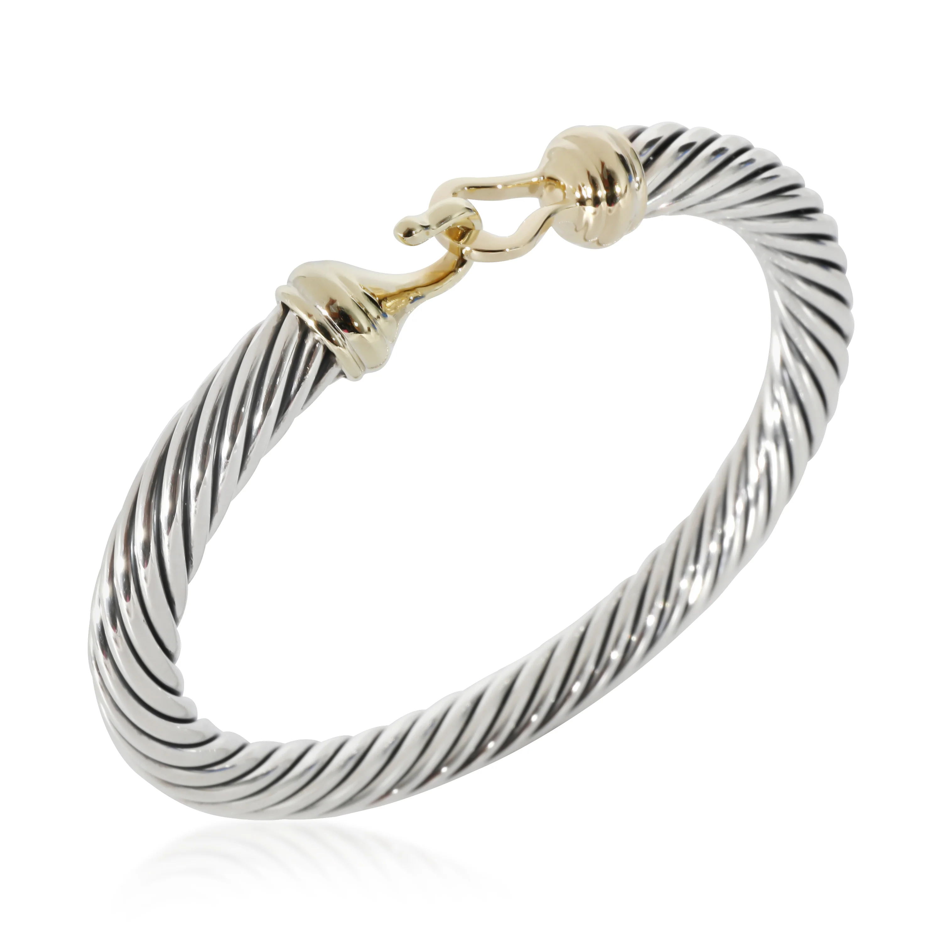 David Yurman Cable Bracelet in 14K Yellow Gold/Sterling Silver - Image 4