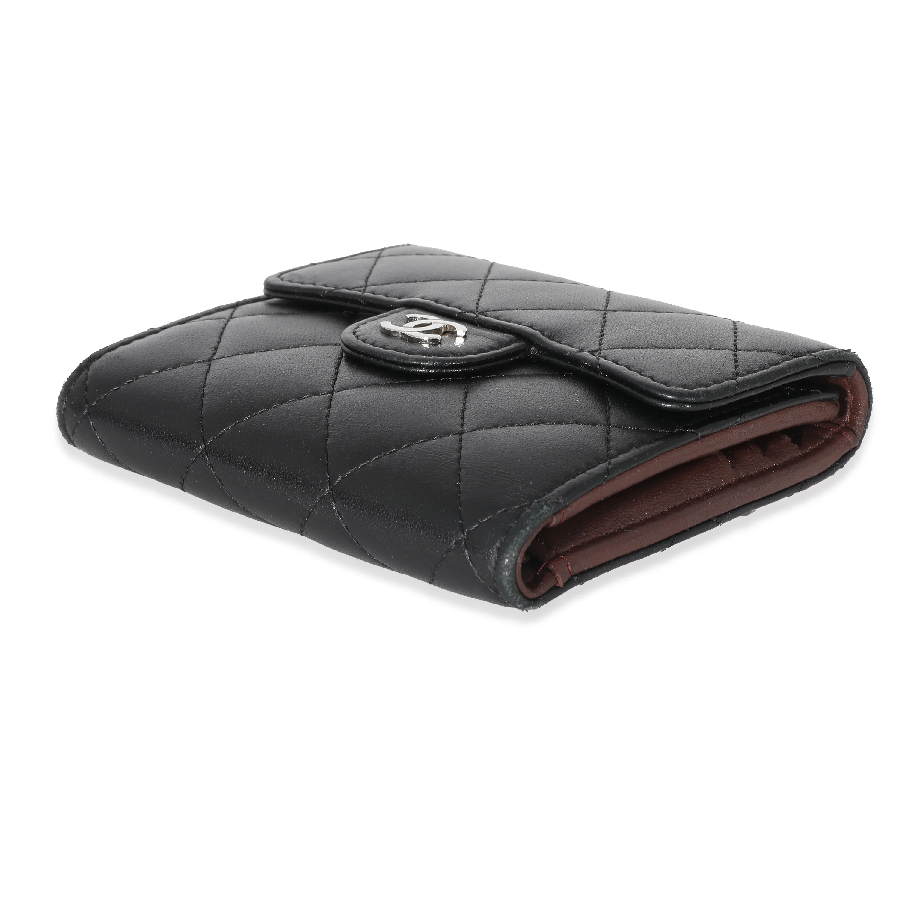 Chanel Black Quilted Lambskin Classic Small Flap Wallet - Image 5