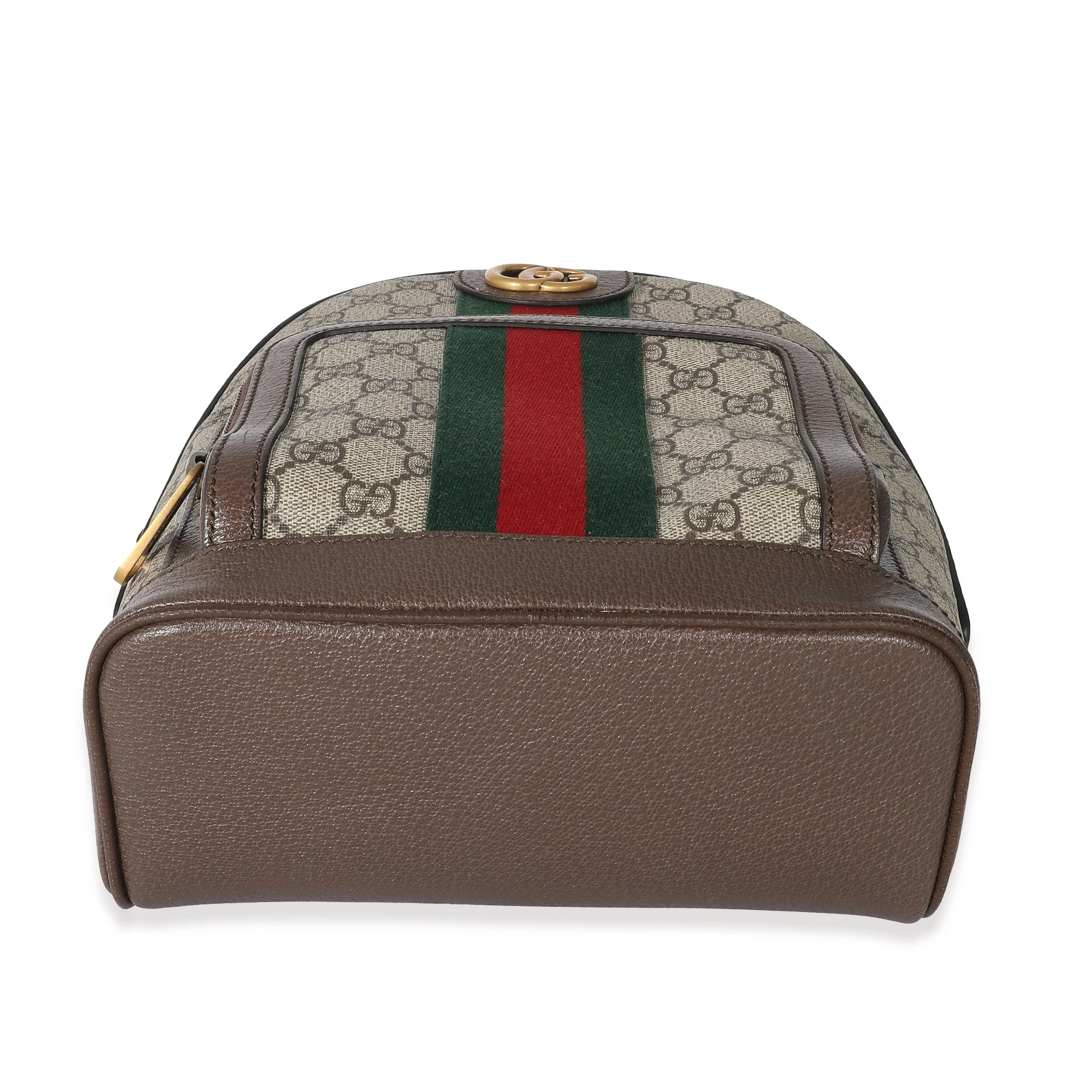 Gucci Beige GG Supreme Small Ophidia Backpack - Image 6