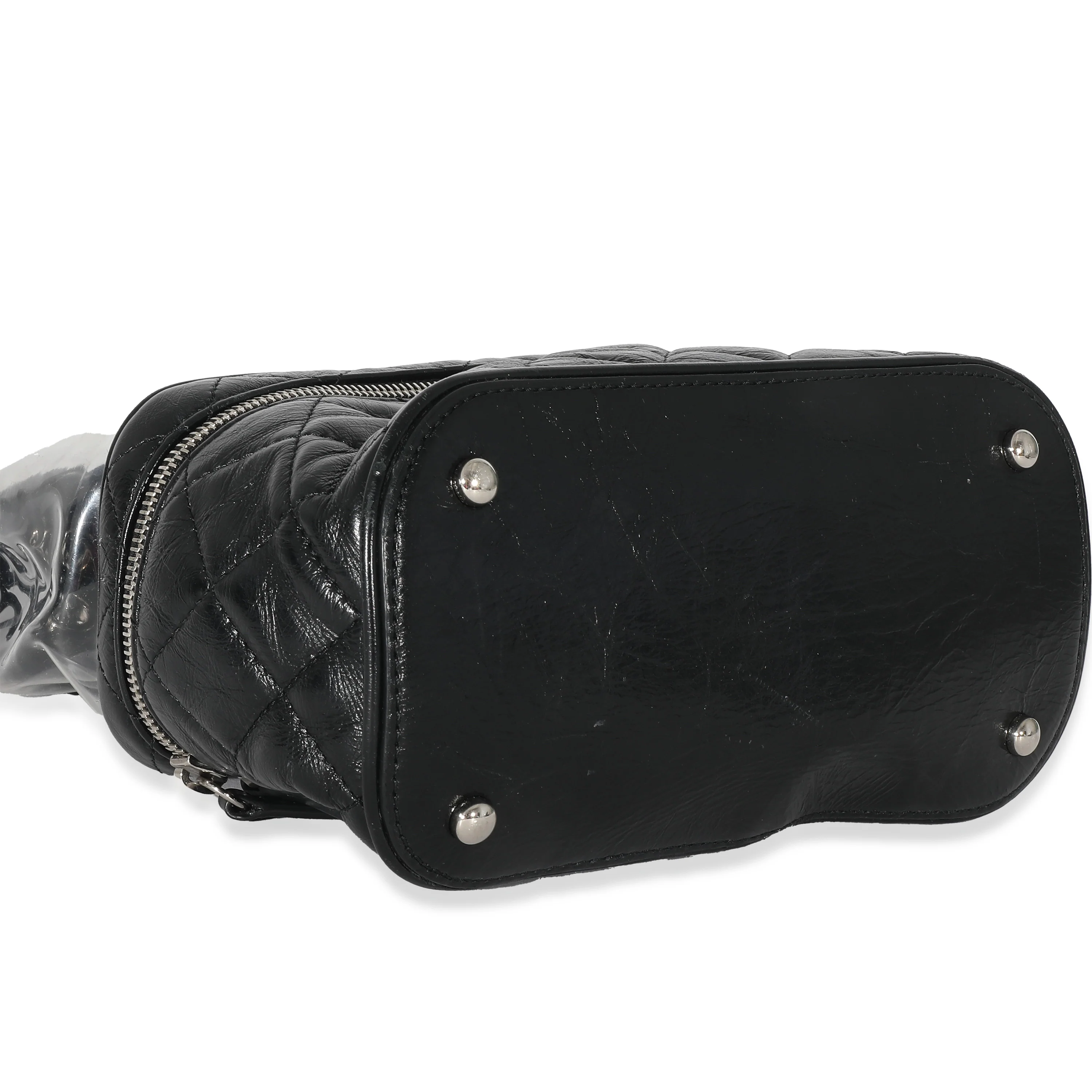 Chanel Black Crumpled Calfskin PVC Small Aquarium Backpack - Image 4