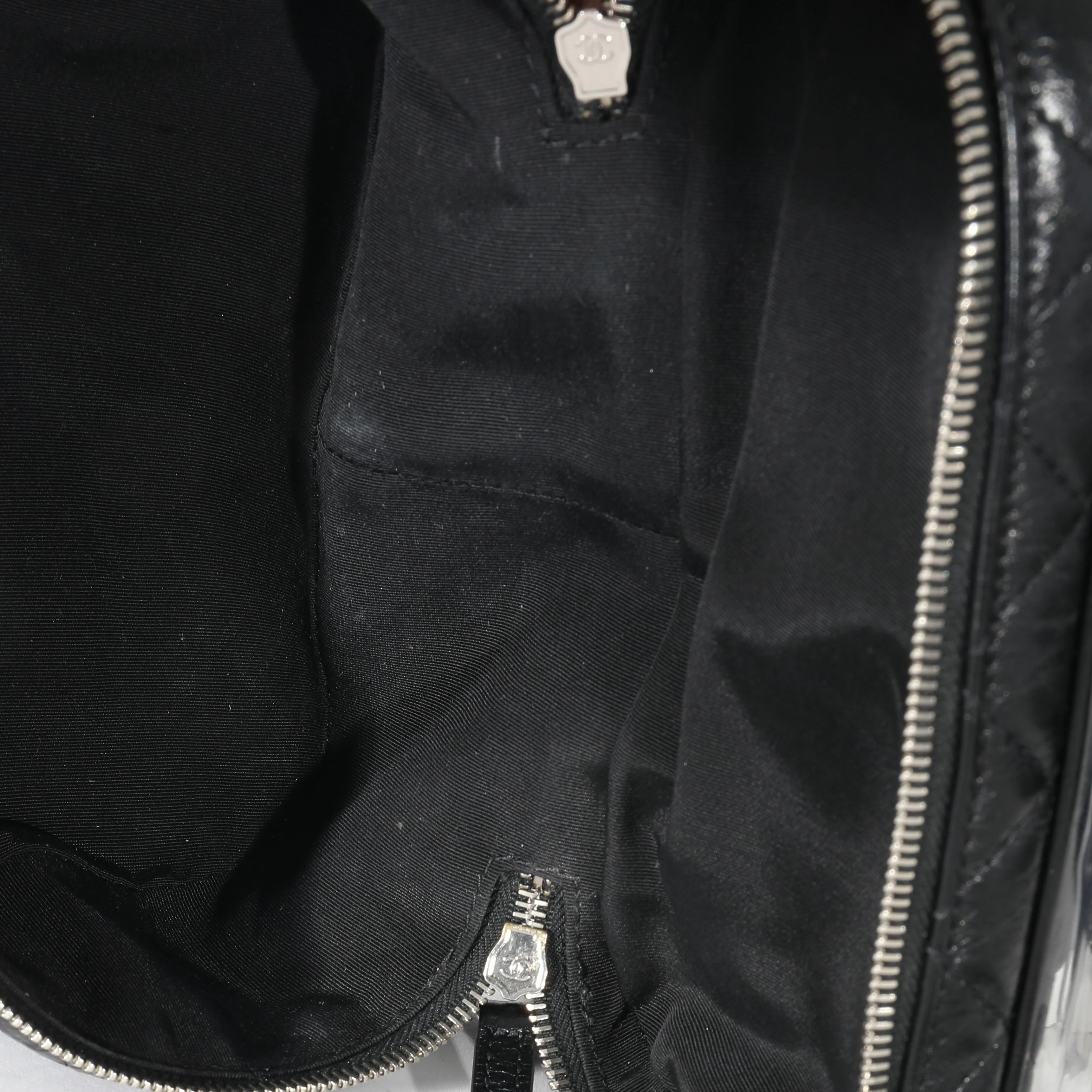 Chanel Black Crumpled Calfskin PVC Small Aquarium Backpack - Image 7