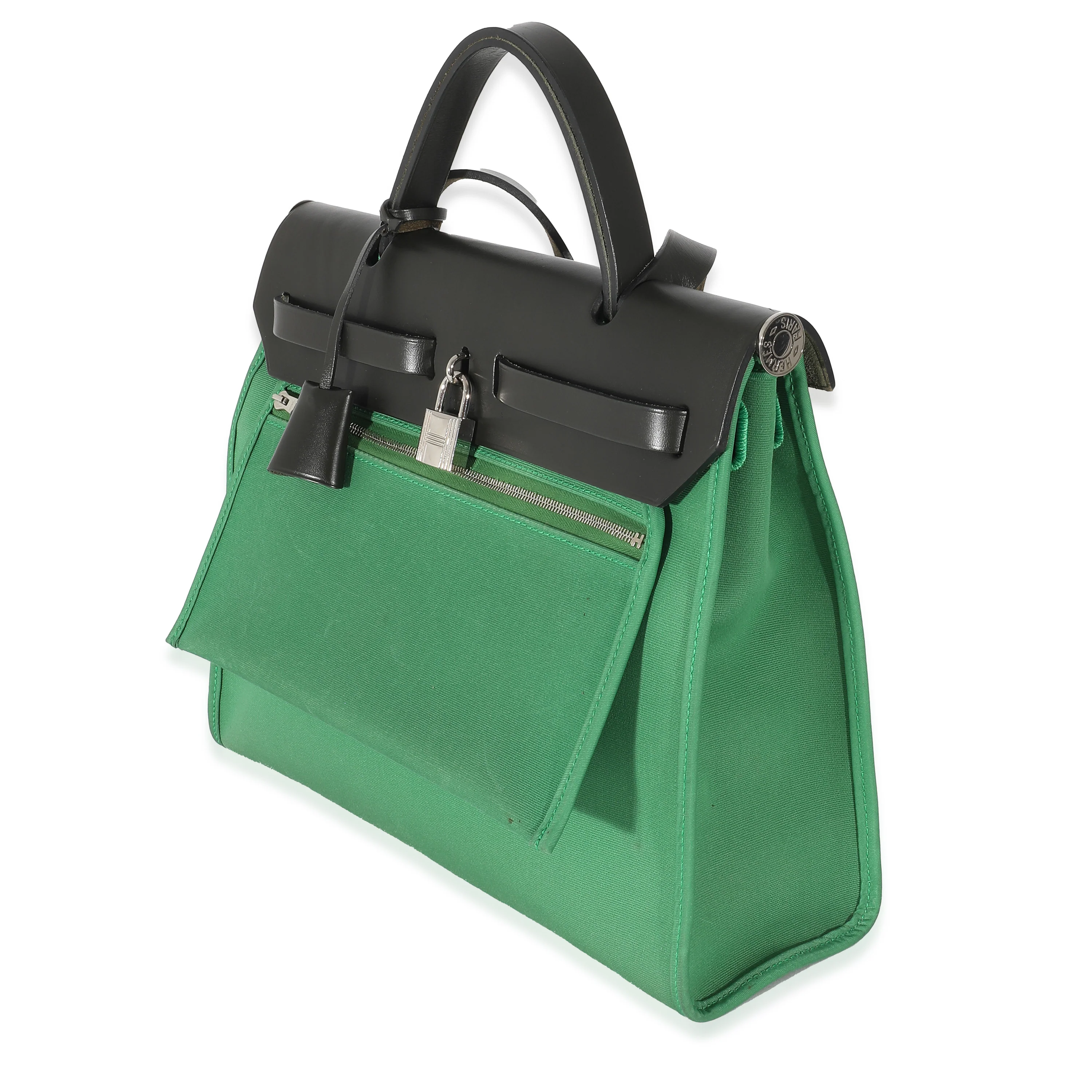 Hermes Black Vache Hunter Toile Cactus Herbag Zip 31 - Image 2