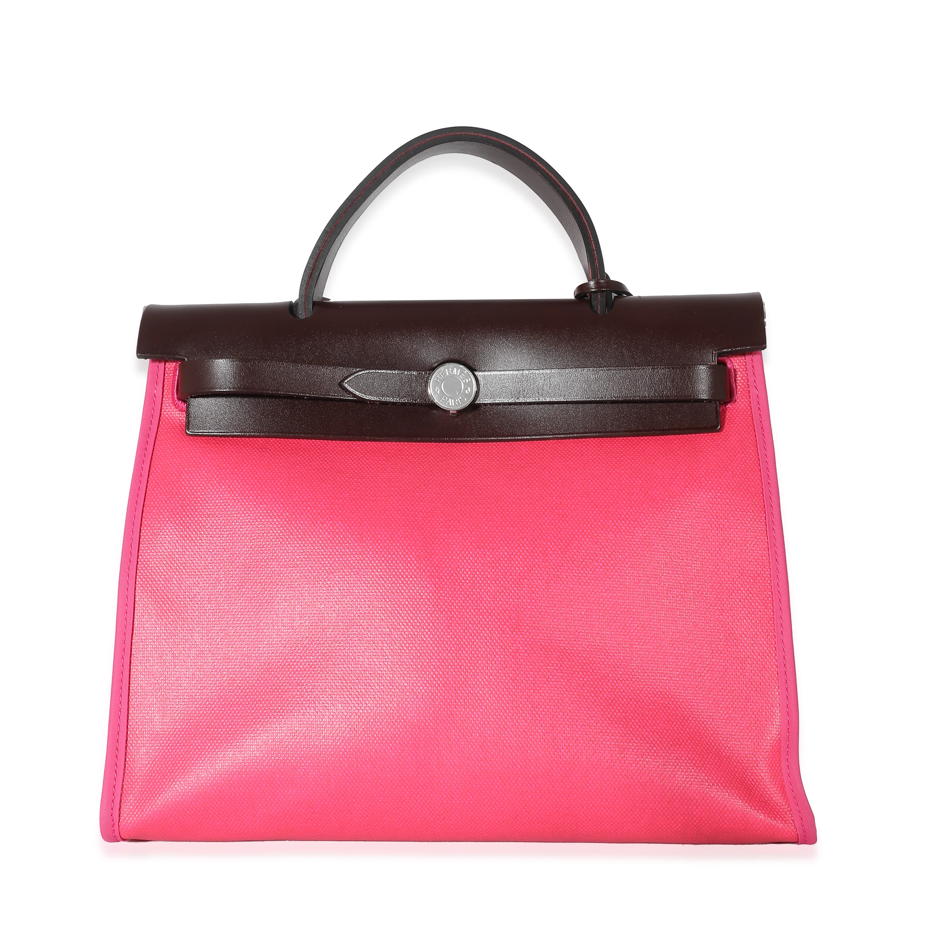 Hermes Rouge Sellier Vache Hunter Rose Shocking Toile H Berline Herbag Zip 31
