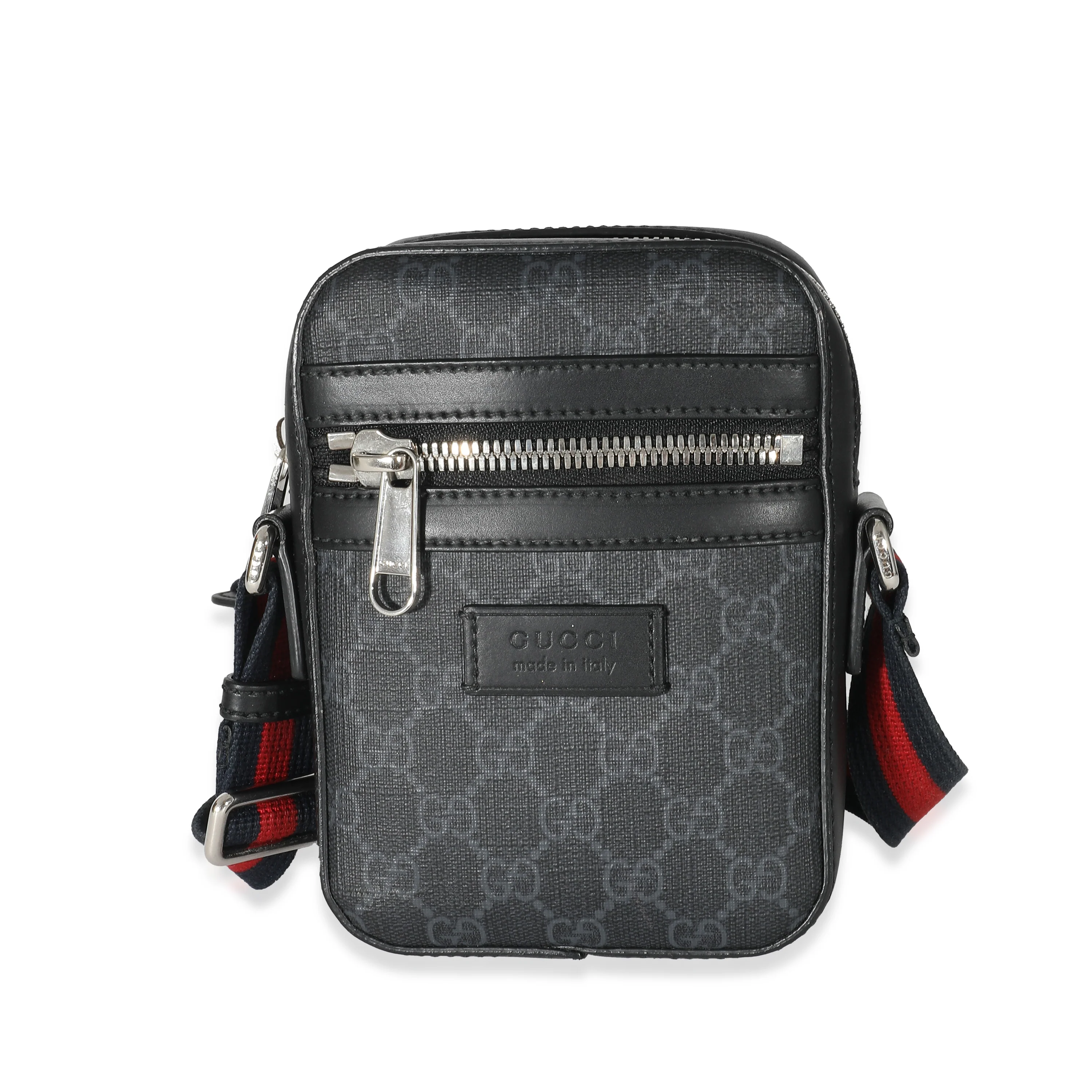 Gucci Black GG Supreme Canvas Messenger