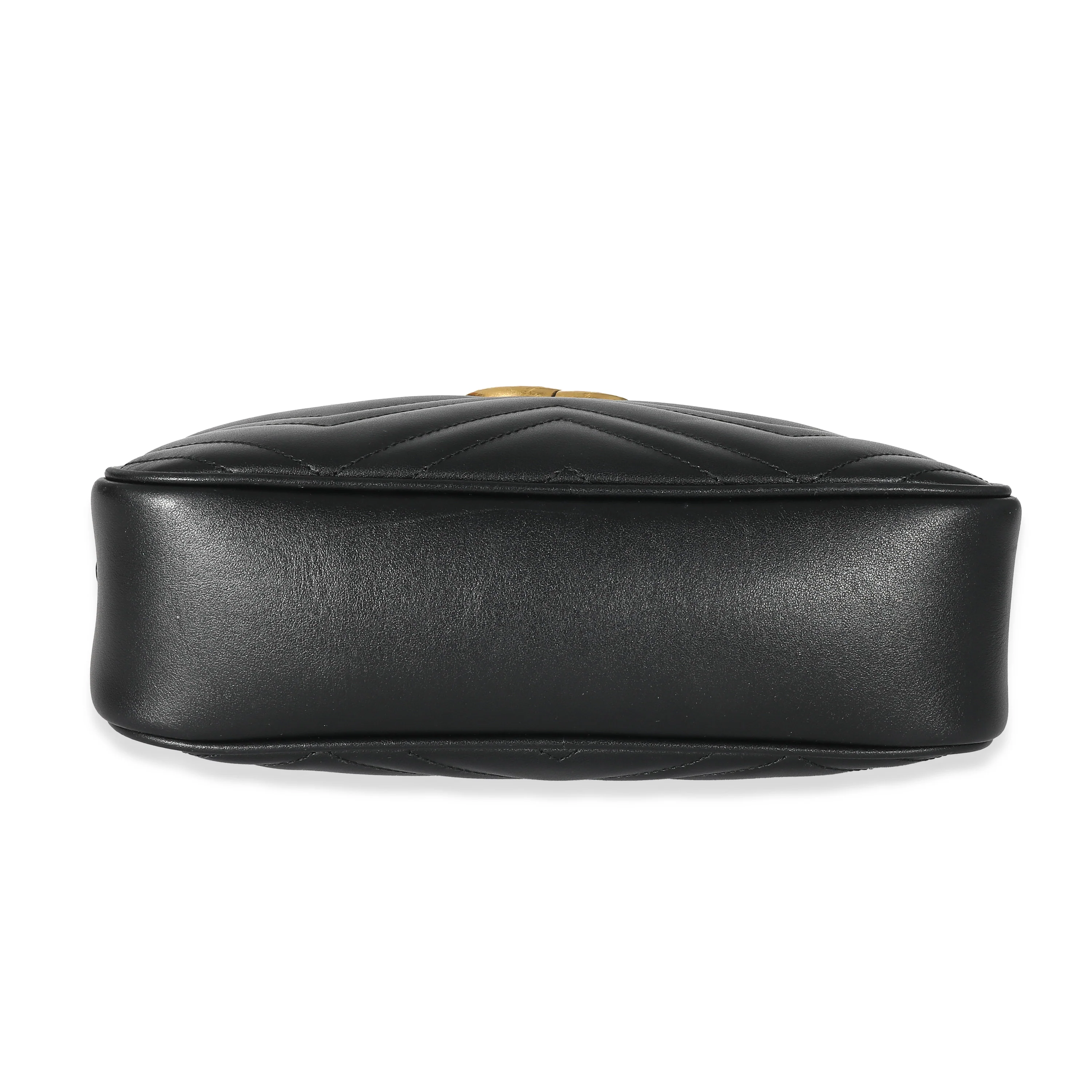 Gucci Black Matelassé Leather Small GG Marmont Camera Bag - Image 7