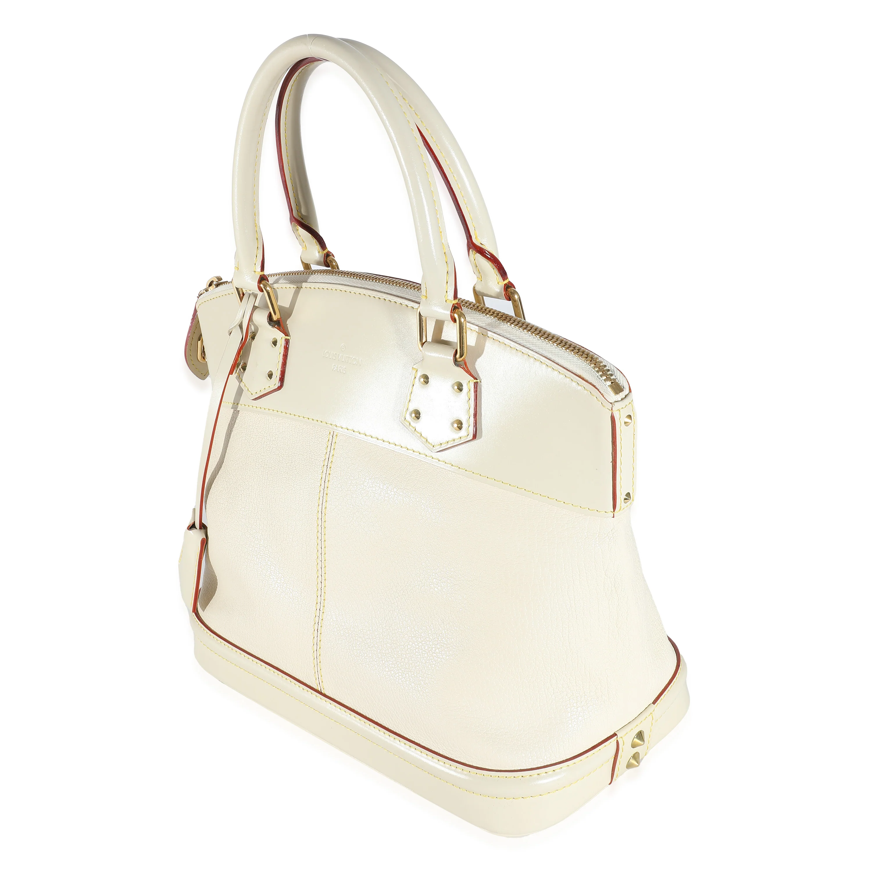 Louis Vuitton White Leather Suhali Lockit PM - Image 4