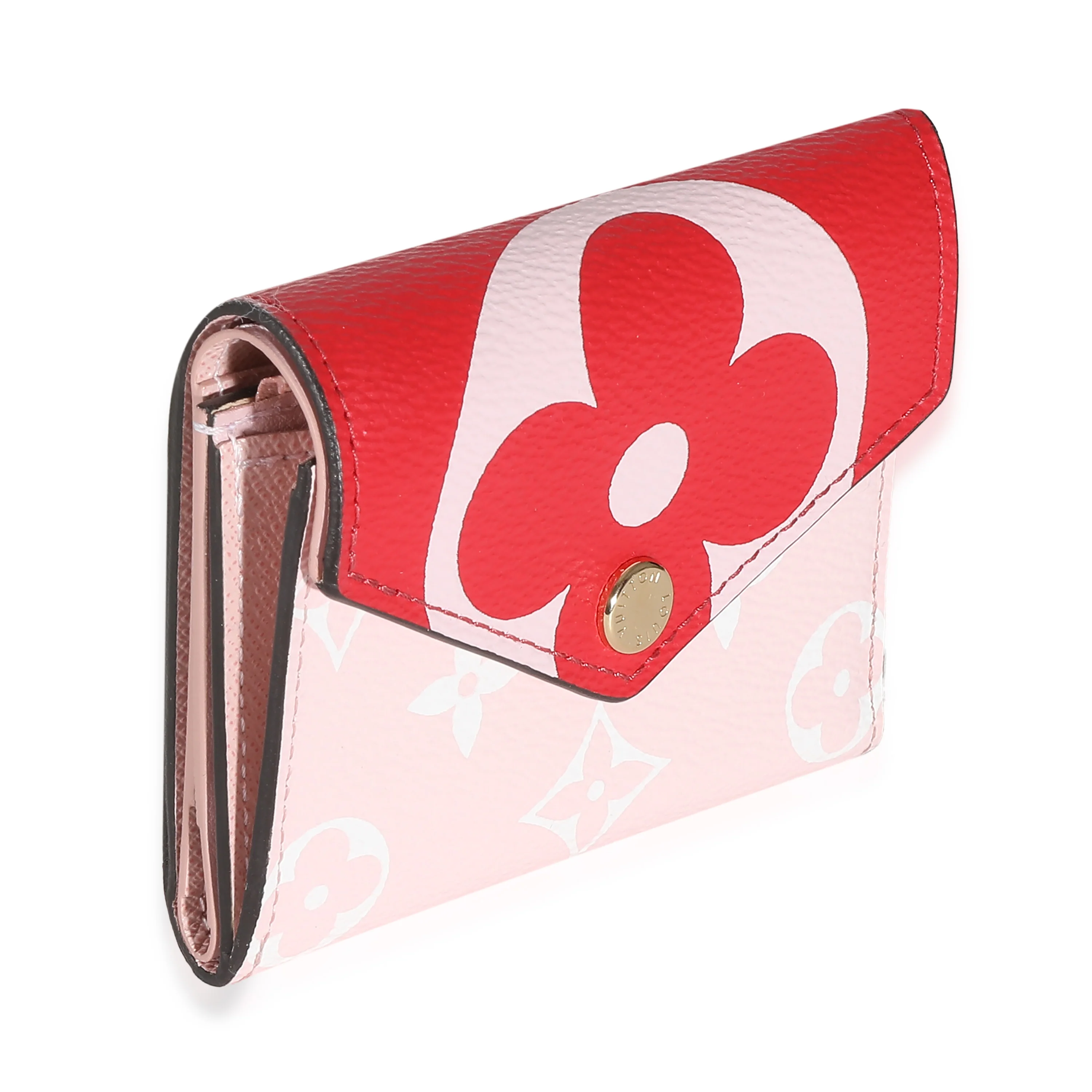 Rouge Rose Monogram Giant Canvas Zoé Wallet - Image 3