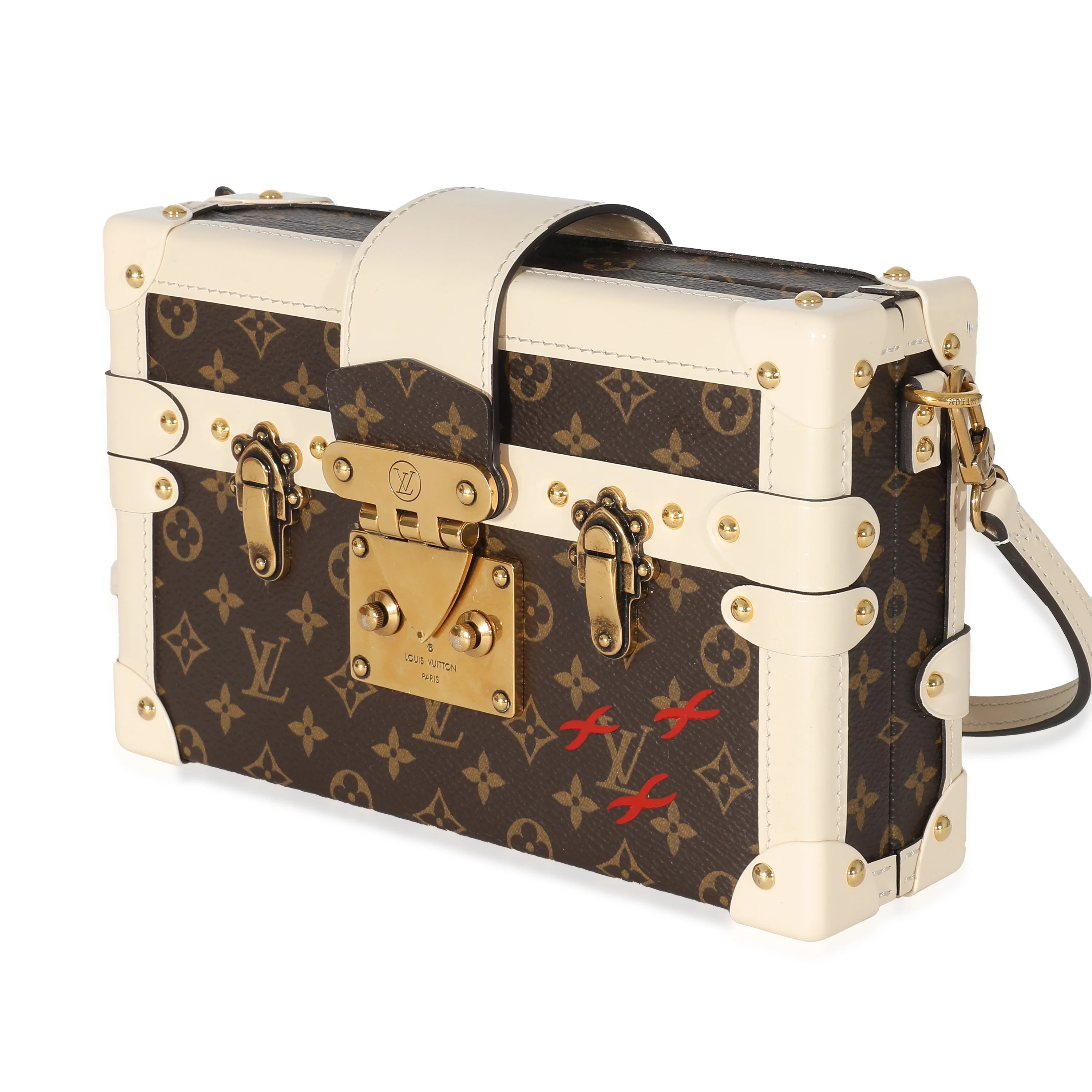 Louis Vuitton Creme Monogram Canvas Petite Malle - Image 2