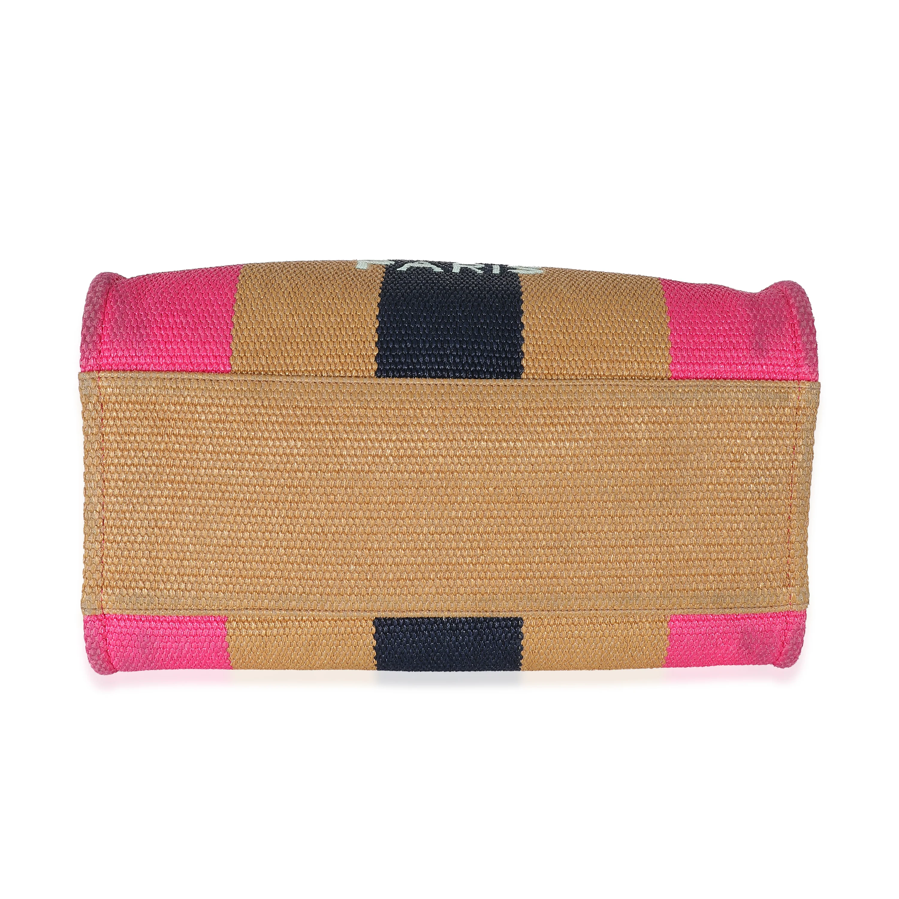 Chanel Multicolor Striped Canvas Large Deauville Tote - Image 7