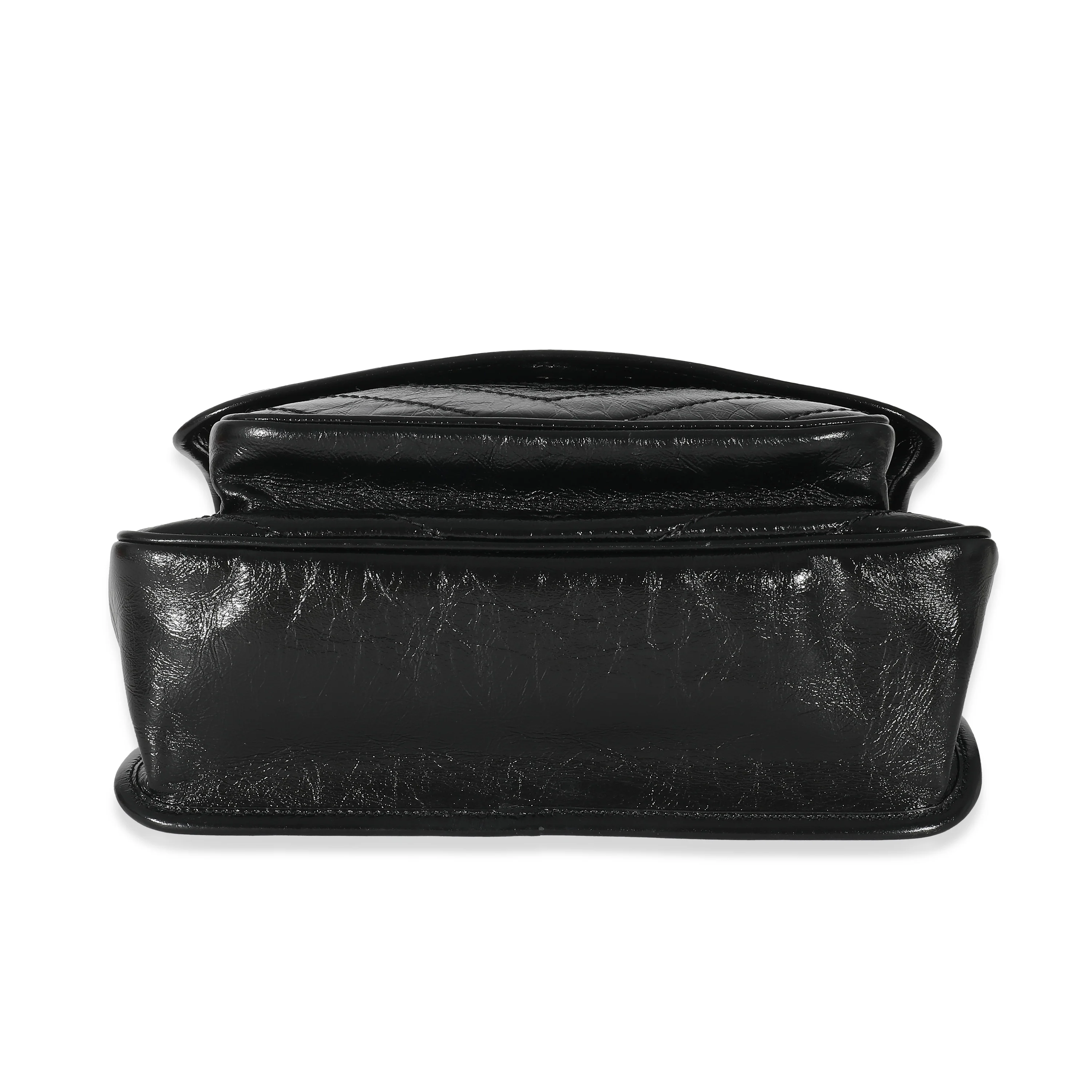Saint Laurent Black Crinkled Calfskin Medium Niki Chain Bag - Image 5