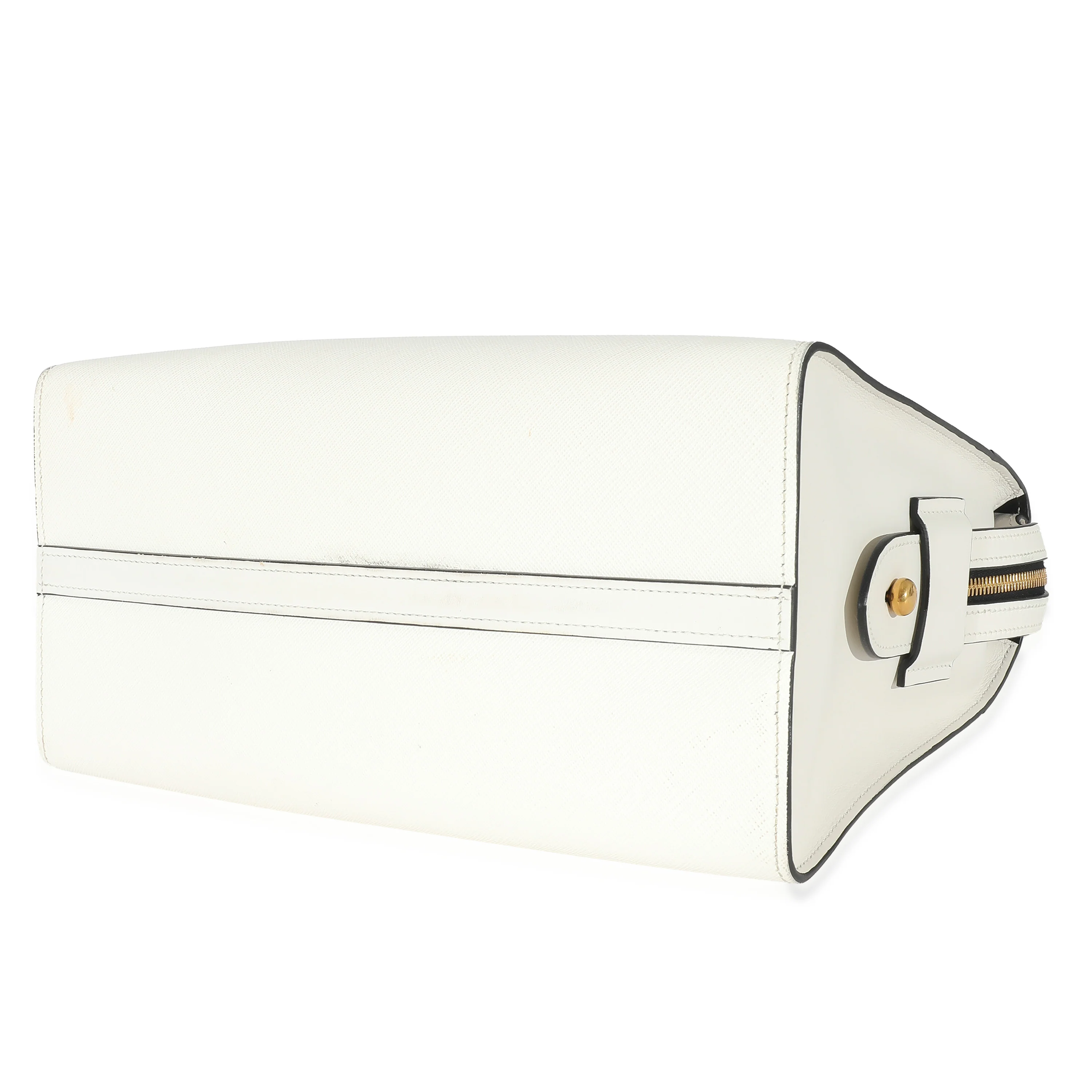 Prada White Saffiano City Calf Esplanade Tote - Image 7