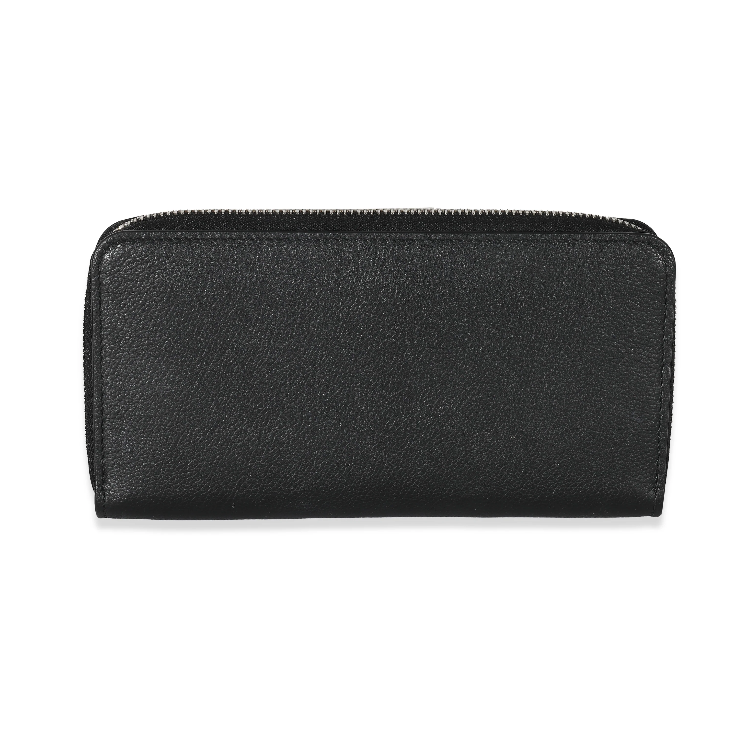 Louis Vuitton Black Supple Calf Leather Lockme Zippy Wallet - Image 3