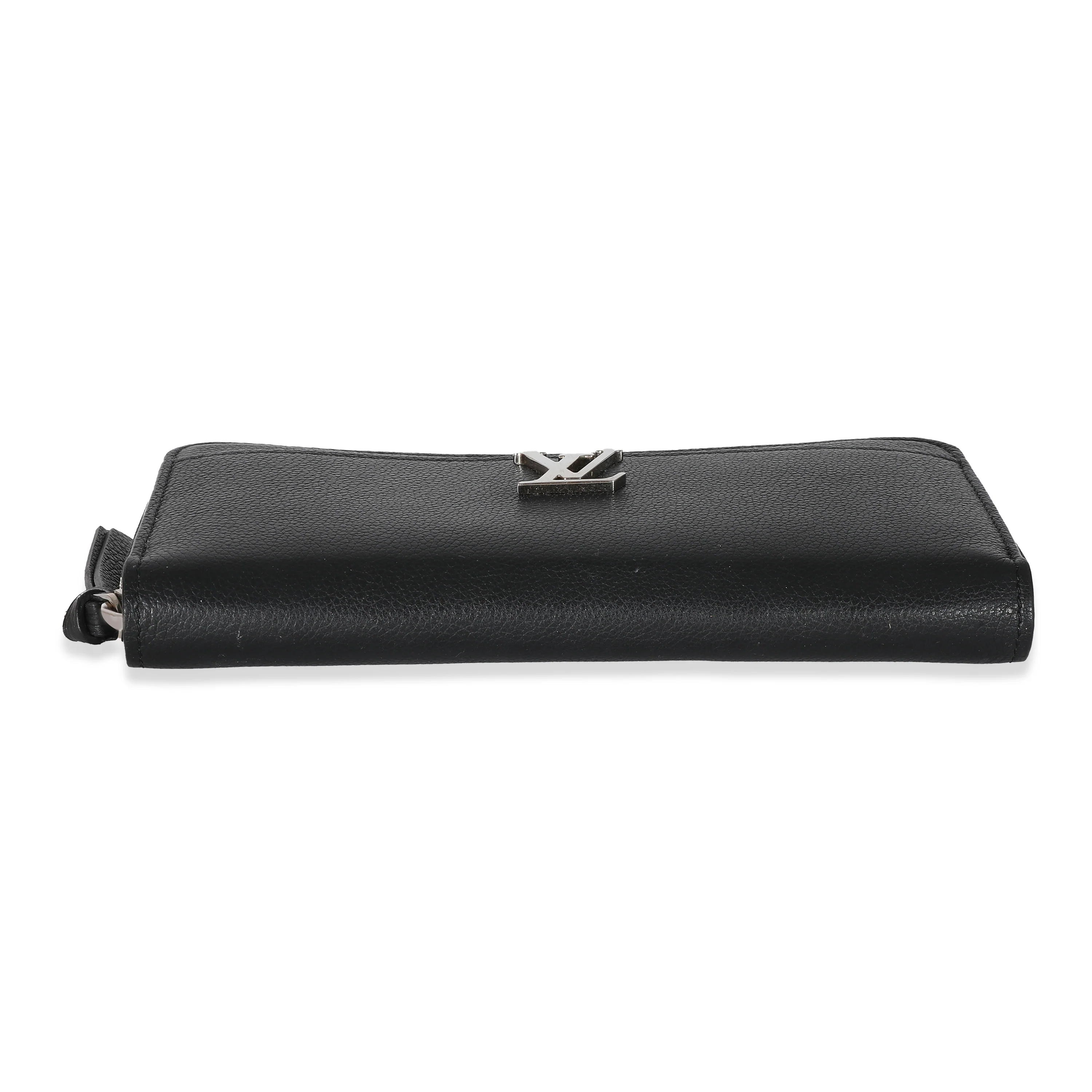 Louis Vuitton Black Supple Calf Leather Lockme Zippy Wallet - Image 5