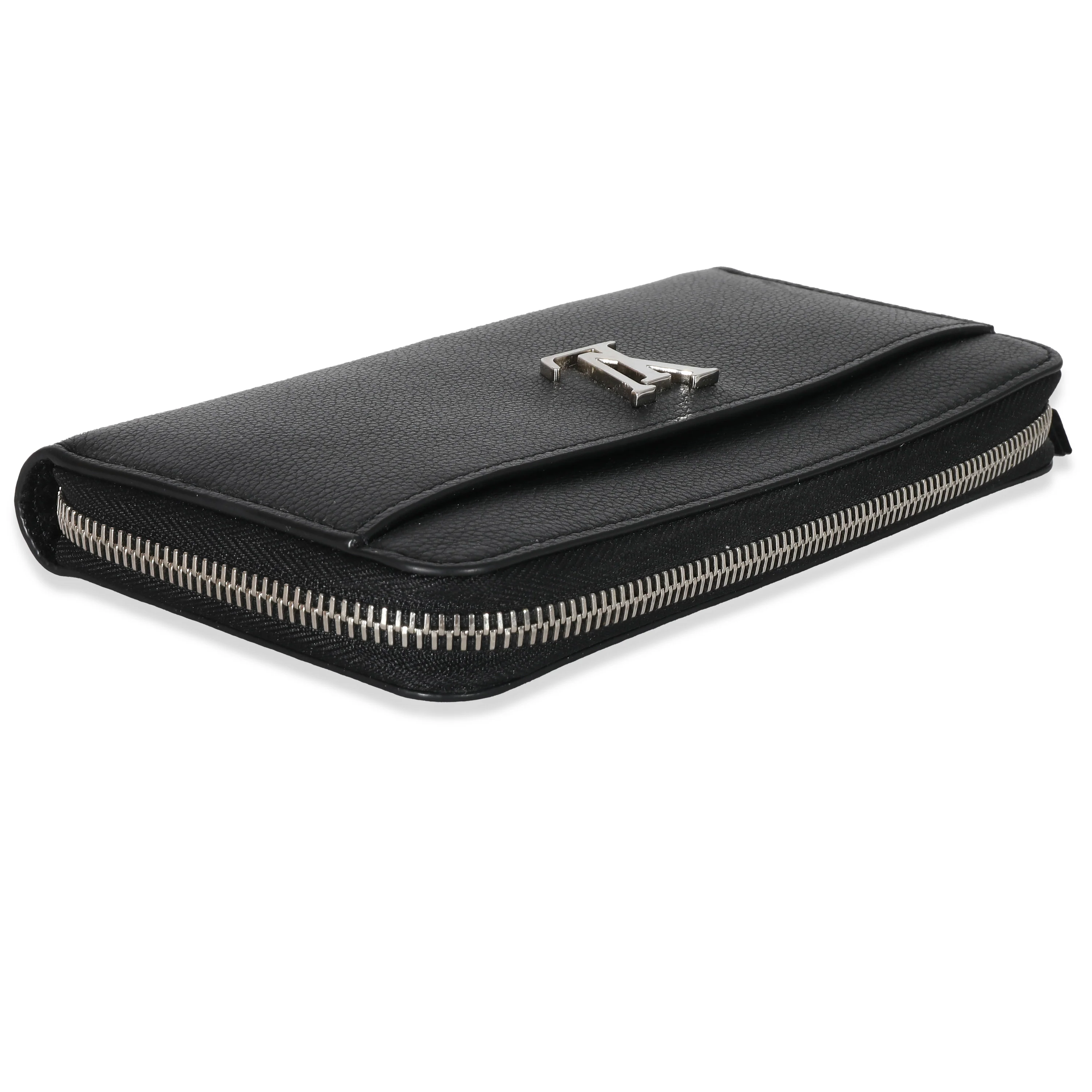 Louis Vuitton Black Supple Calf Leather Lockme Zippy Wallet - Image 6
