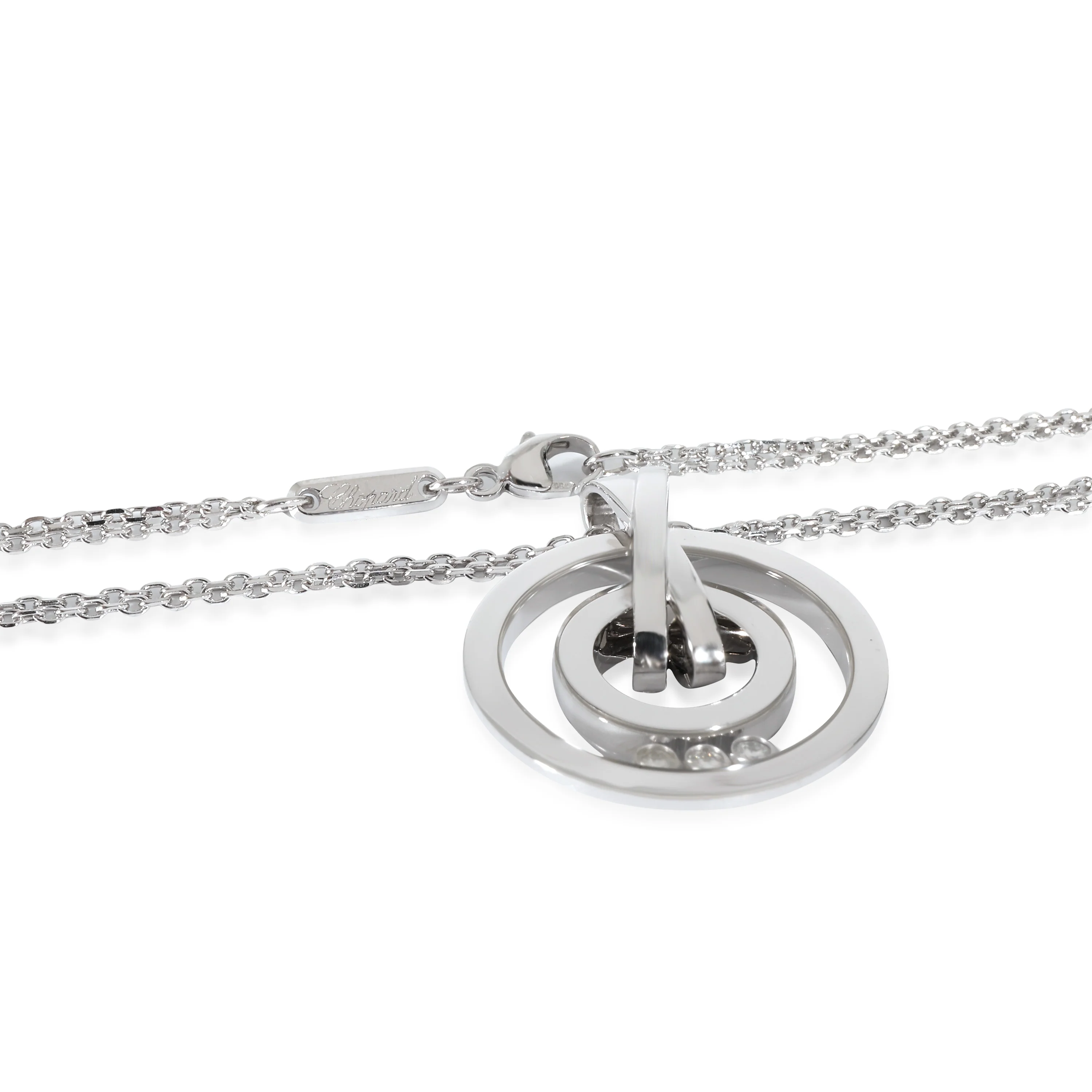 Chopard Happy Spirit Diamond Necklace in 18K White Gold 0.15 CTW - Image 3
