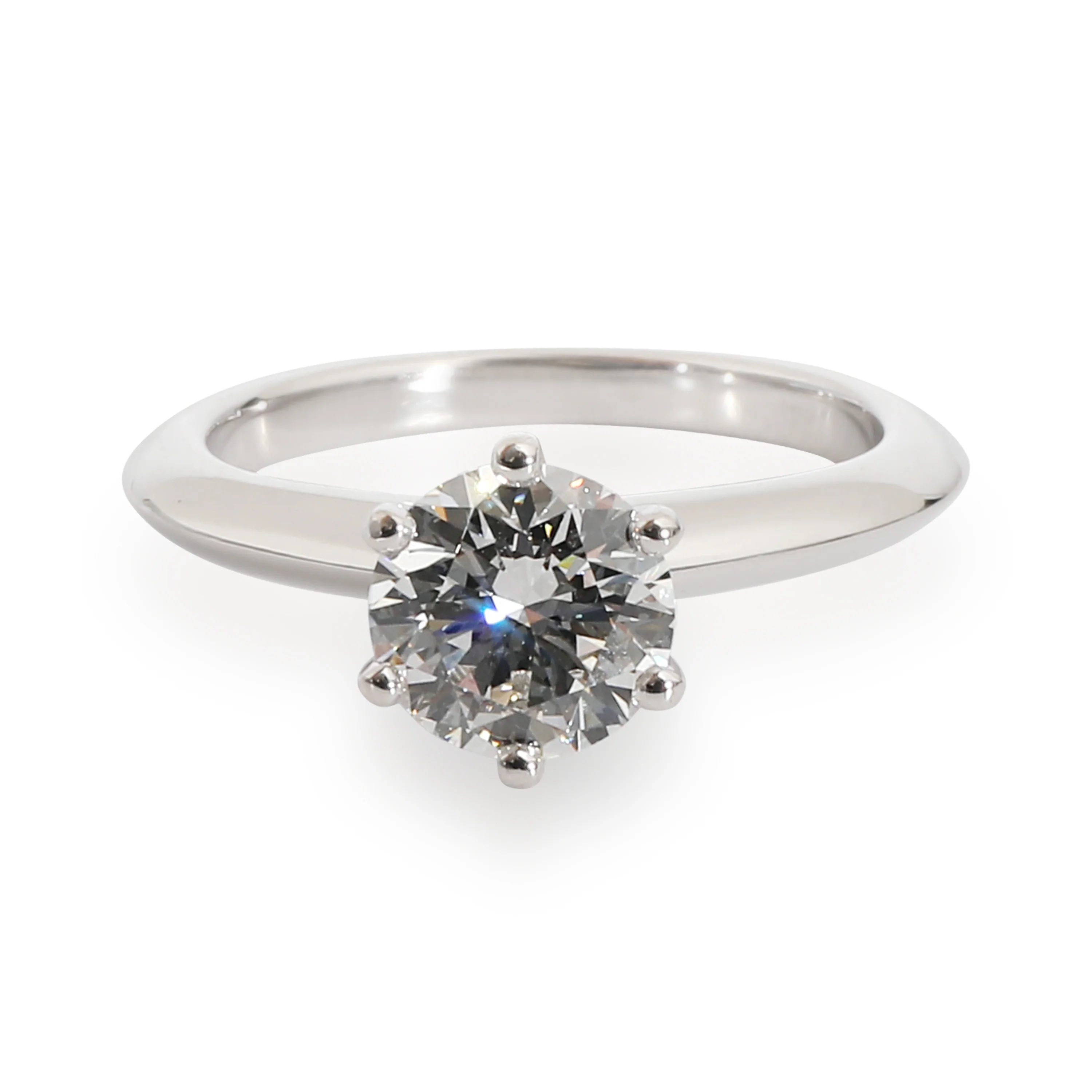 Tiffany & Co. Solitaire Diamond Engagement Ring in Platinum F VVS2 1.01 CTW - Image 2