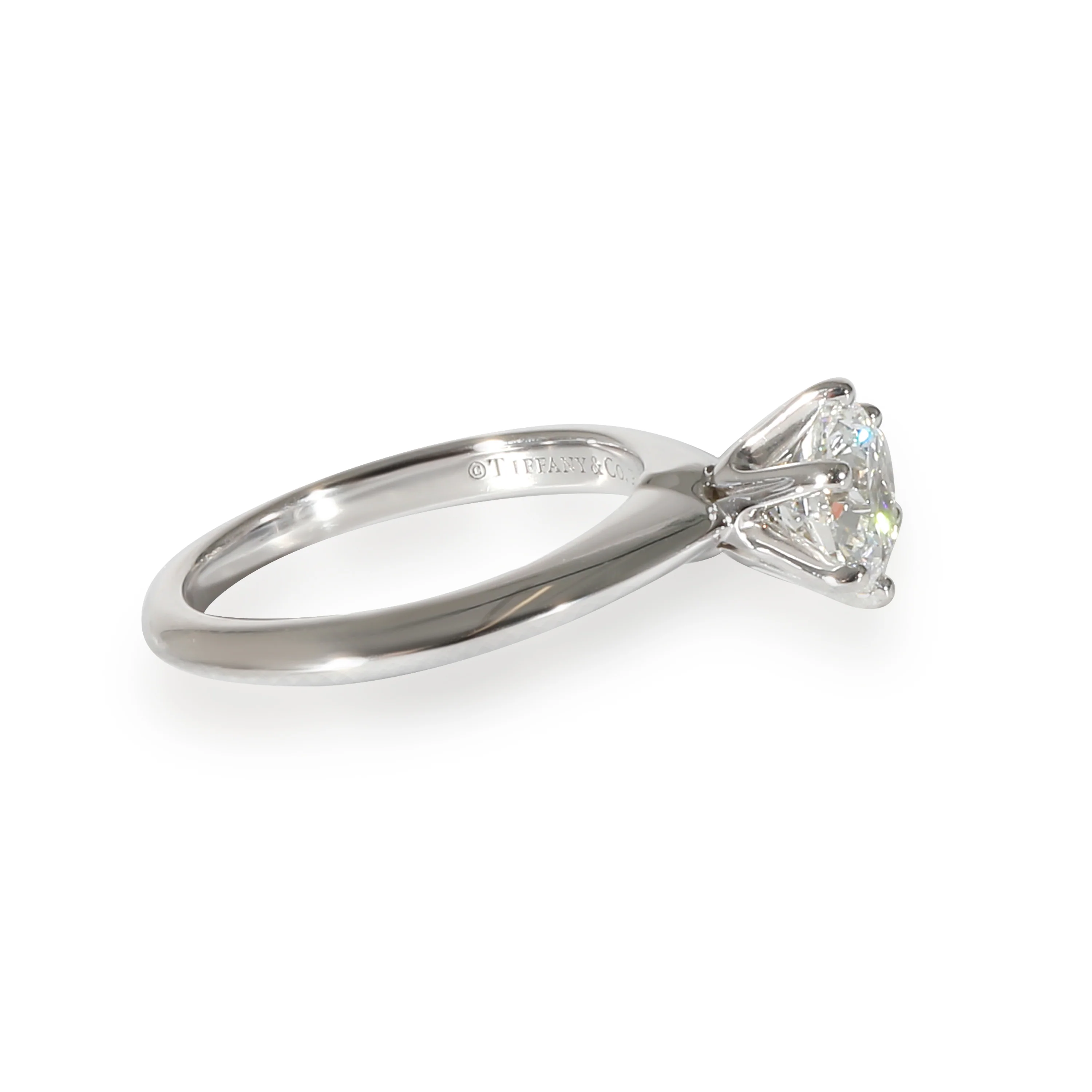 Tiffany & Co. Solitaire Diamond Engagement Ring in Platinum F VVS2 1.01 CTW - Image 3