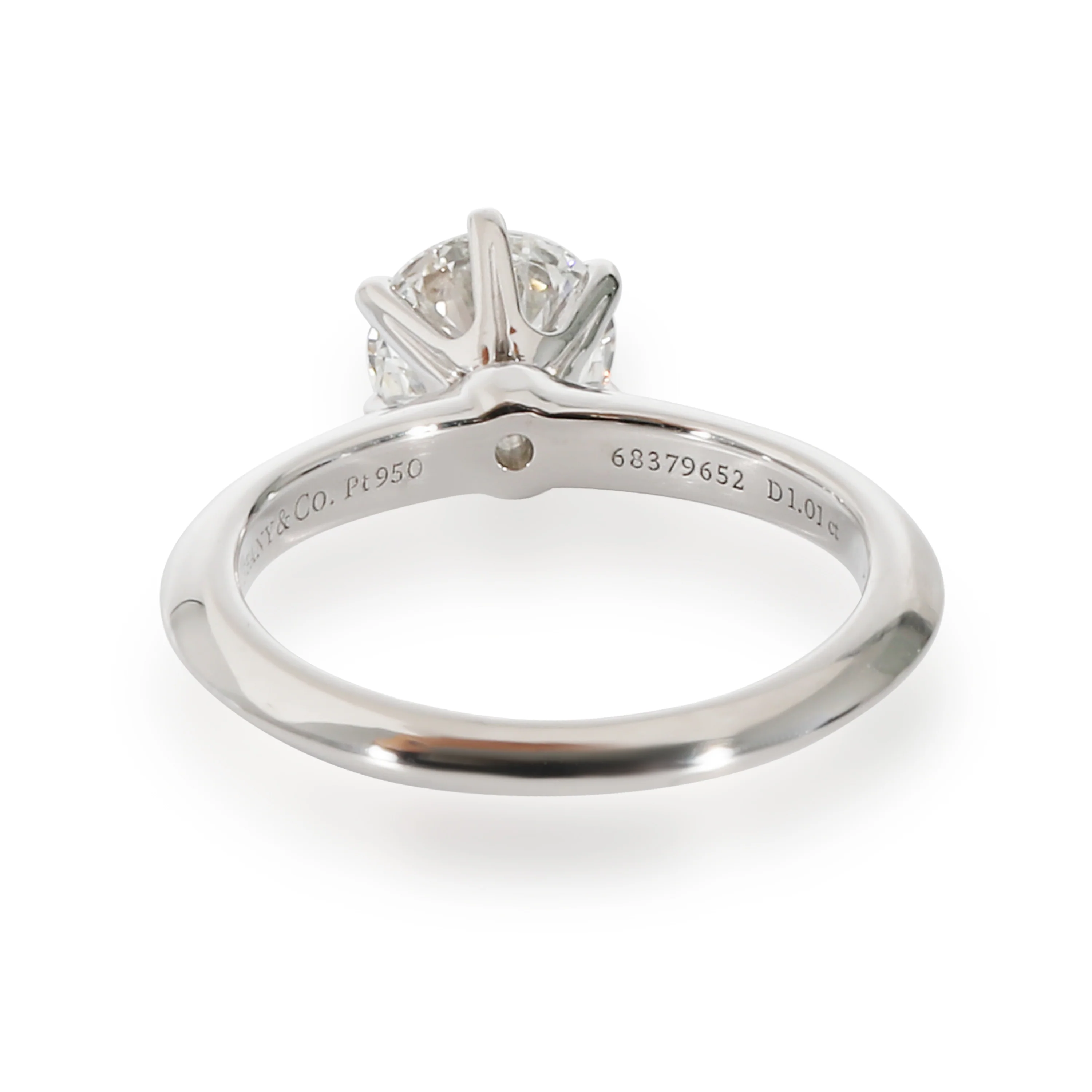 Tiffany & Co. Solitaire Diamond Engagement Ring in Platinum F VVS2 1.01 CTW - Image 4