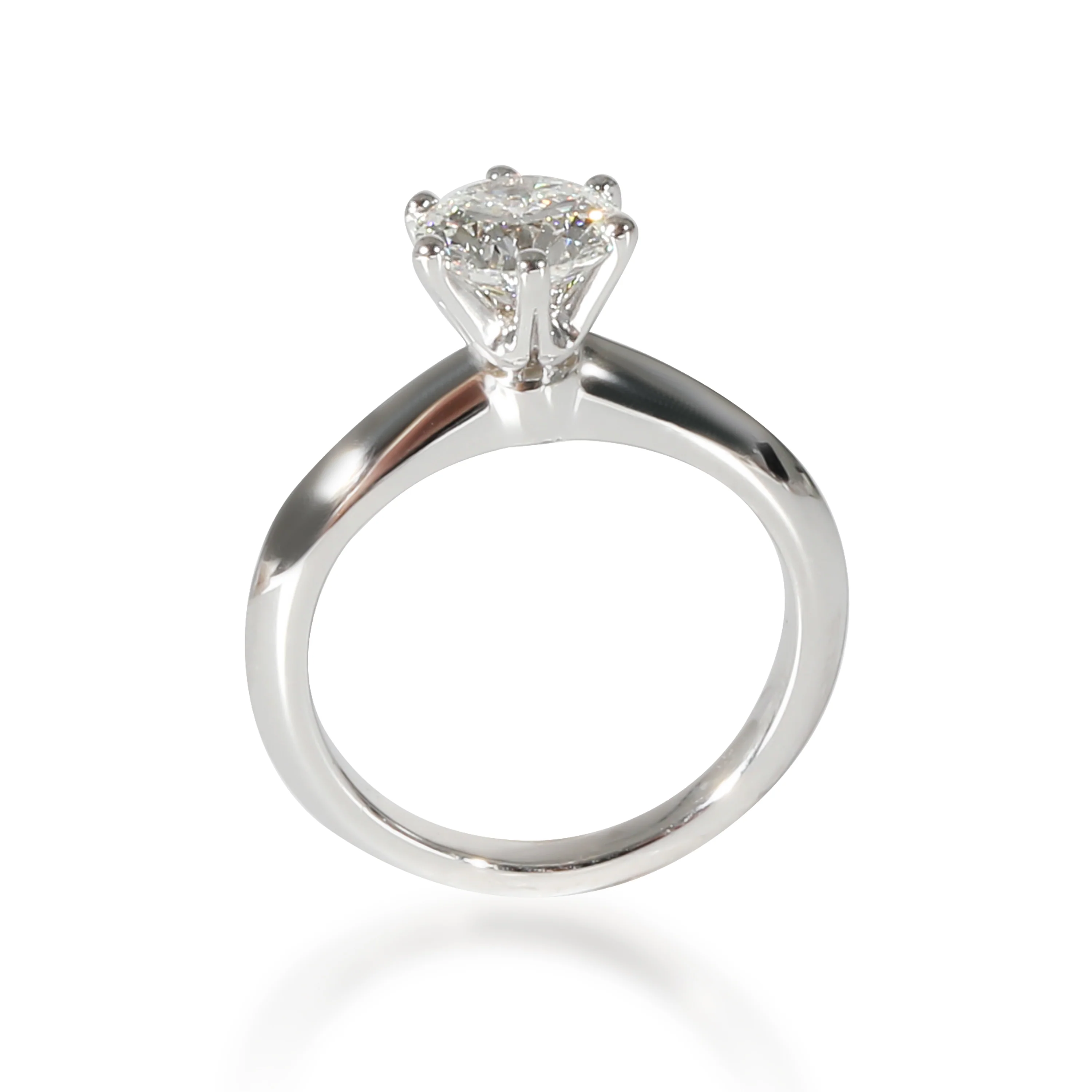 Tiffany & Co. Solitaire Diamond Engagement Ring in Platinum F VVS2 1.01 CTW - Image 5