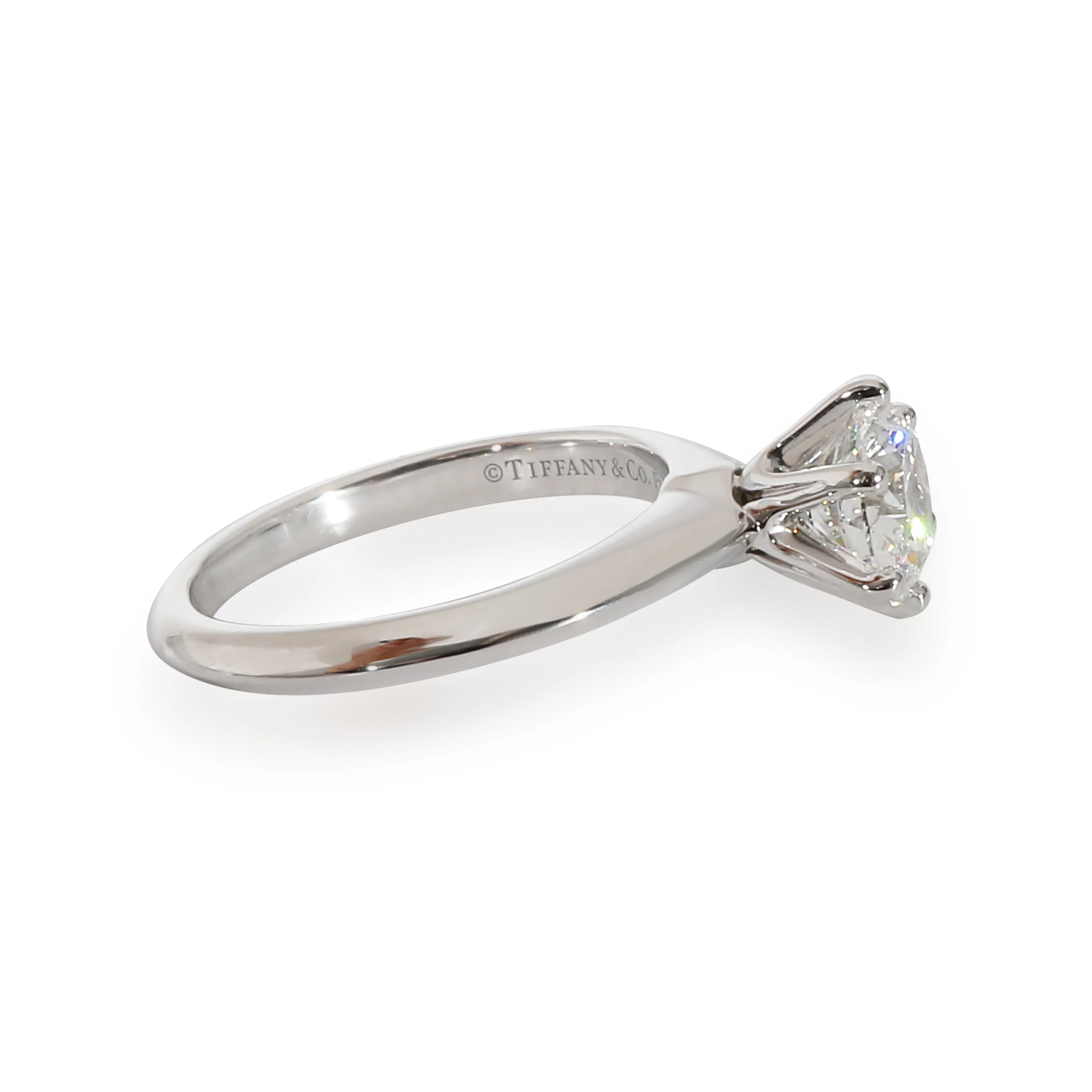 Tiffany & Co. Solitaire Diamond Engagement Ring in Platinum F VVS2 1.01 CTW - Image 8