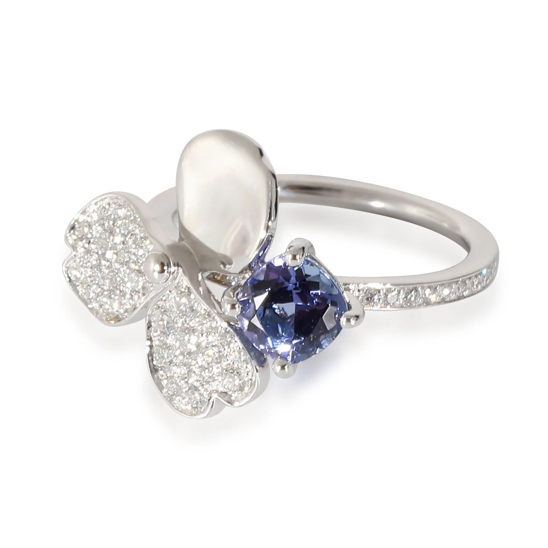 Paper Flowers Tanzanite Fashion Ring in Platinum 0.3 CTW - Image 2
