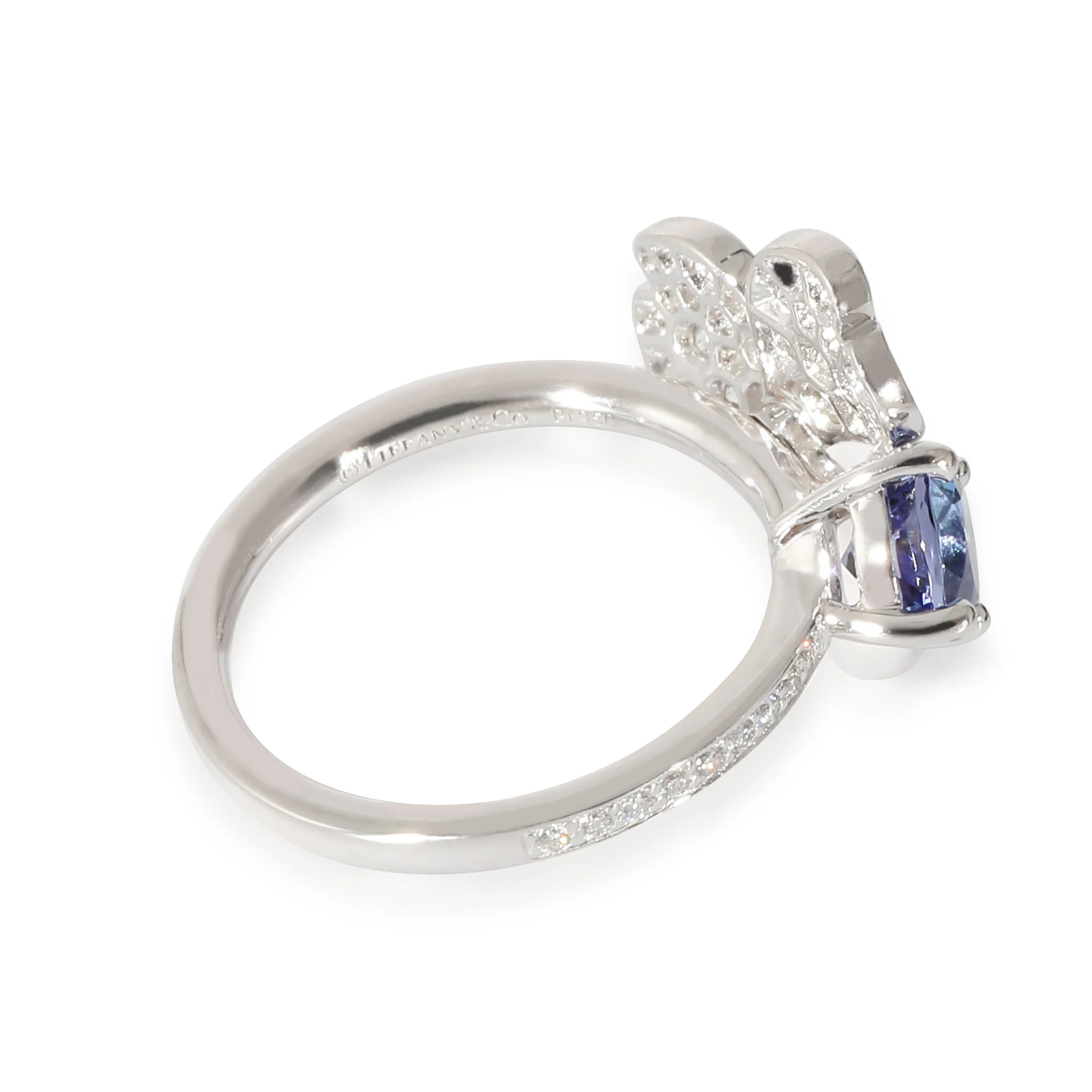 Paper Flowers Tanzanite Fashion Ring in Platinum 0.3 CTW - Image 3