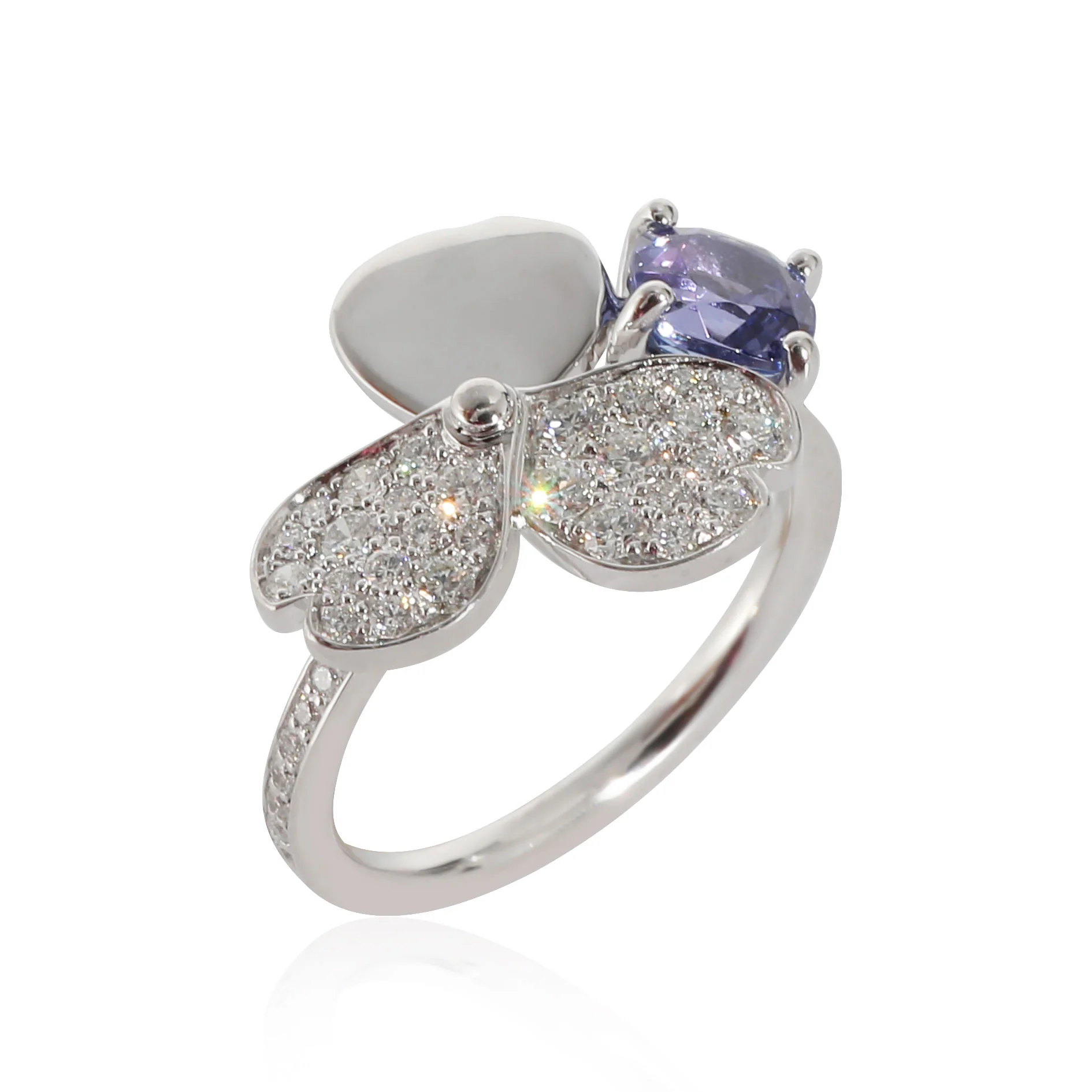 Paper Flowers Tanzanite Fashion Ring in Platinum 0.3 CTW - Image 4