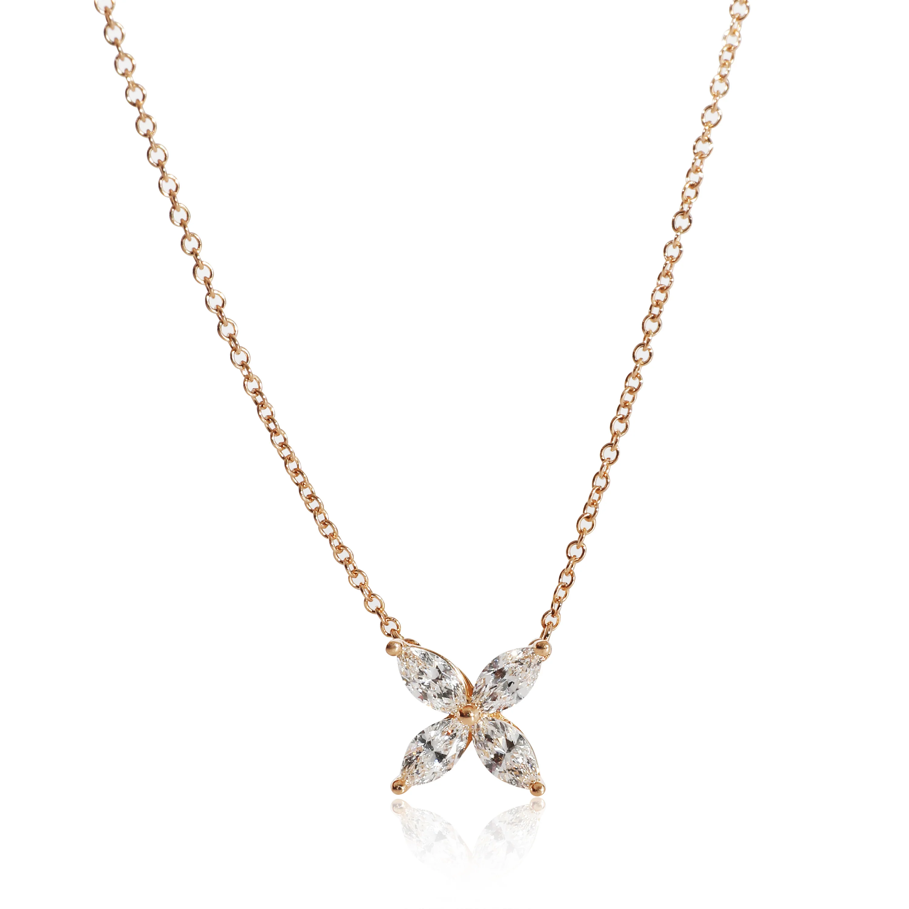 Victoria Diamond Pendant in 18K Rose Gold 0.46 CTW