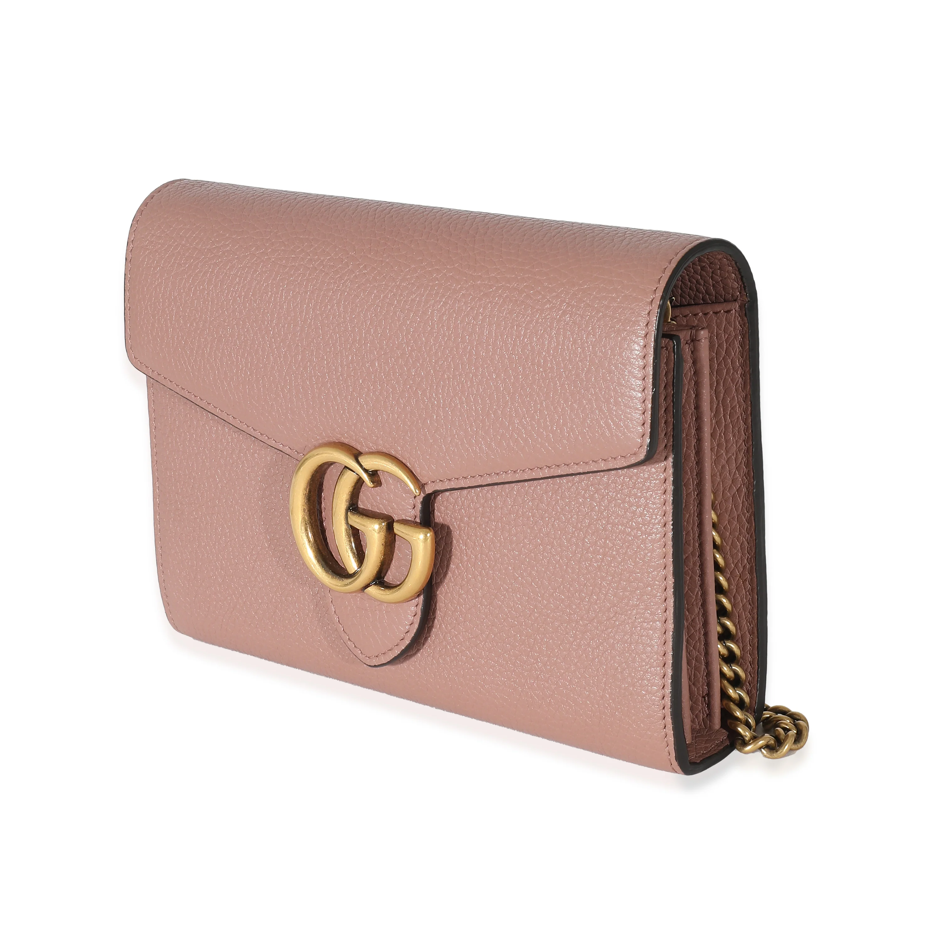 Gucci Cellarius Calfskin Rosy Phard GG Marmont Chain Wallet - Image 2