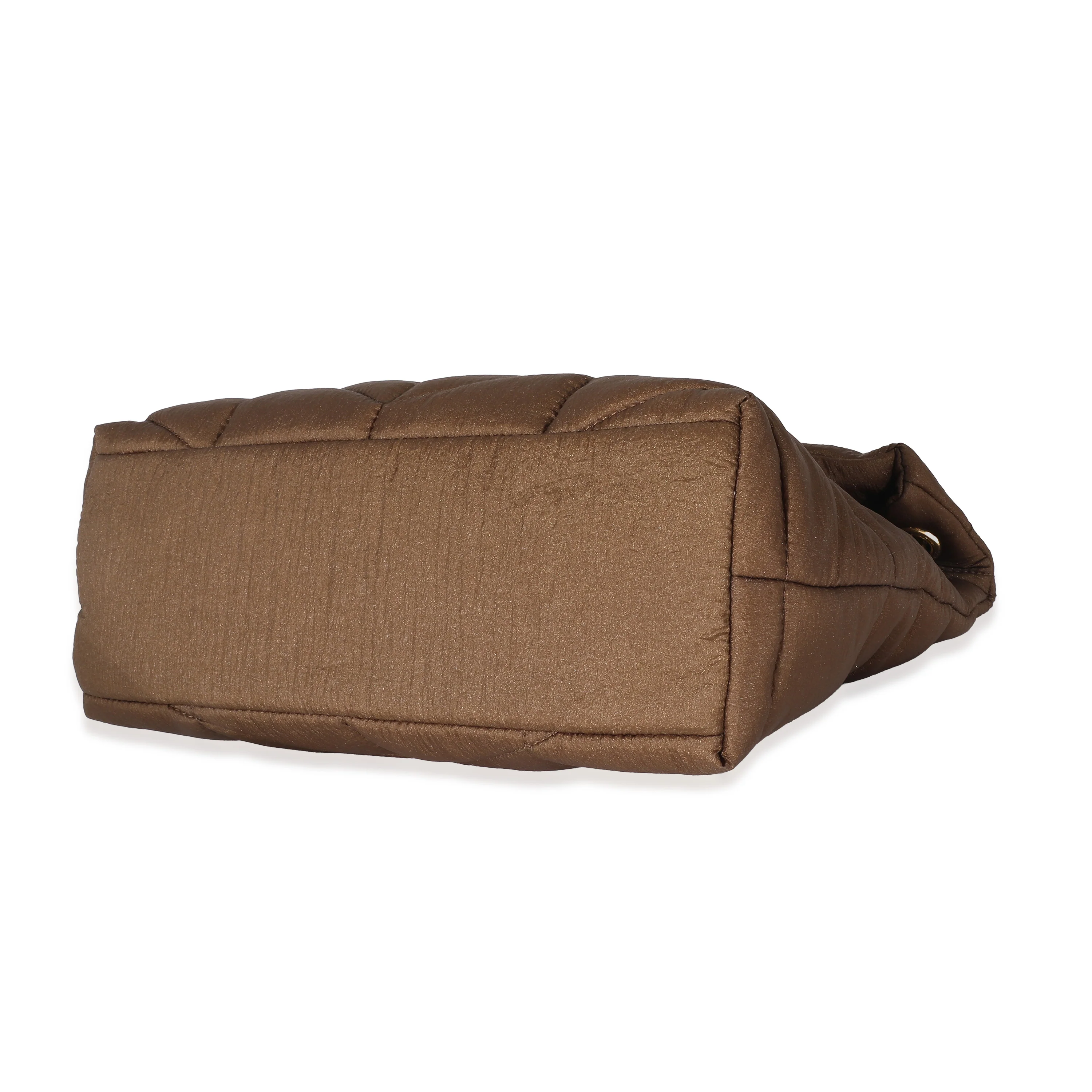 Saint Laurent Military Green Nylon Small Puffer Chain Bag - Image 5