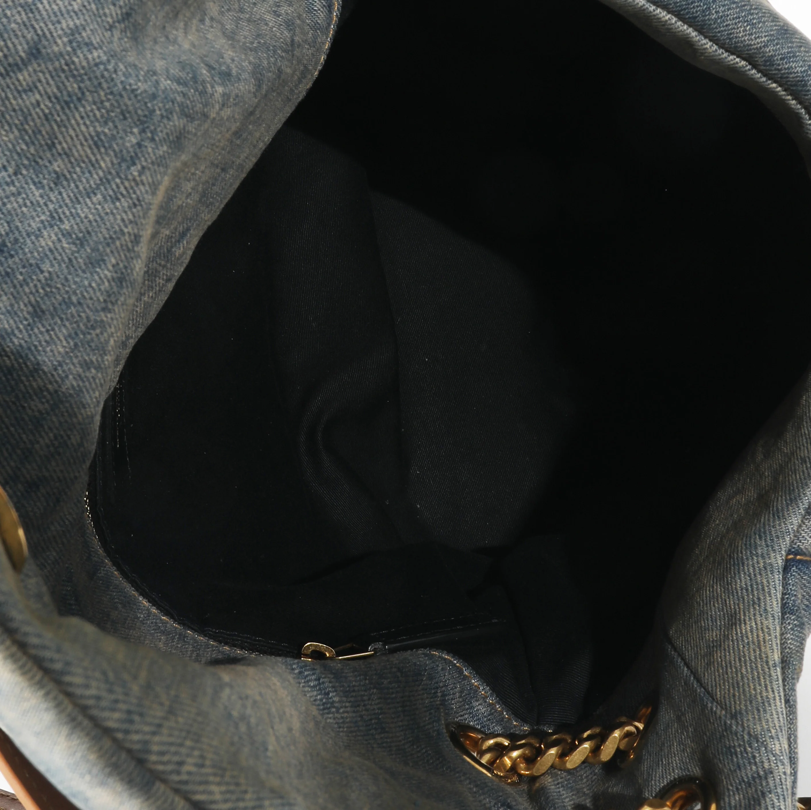 Saint Laurent Rodeo Blue Denim Medium Loulou Puffer Bag - Image 7