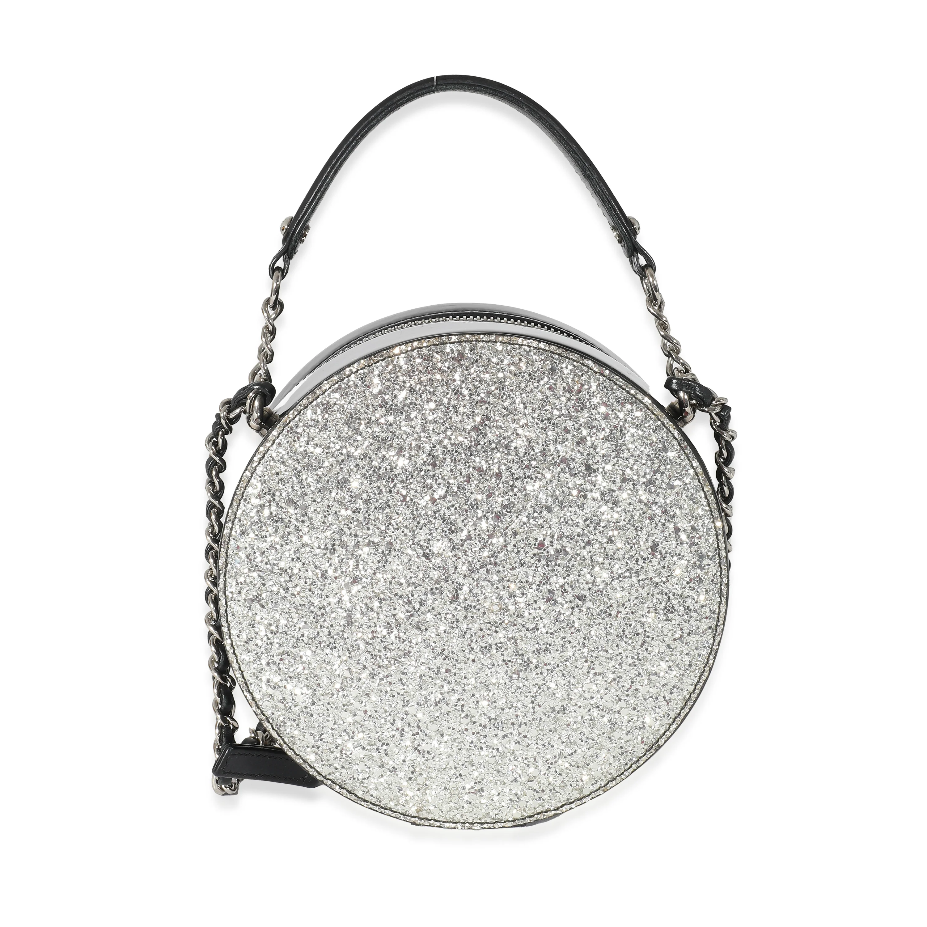Chanel Black Patent Glitter PVC On The Moon Evening Bag - Image 4