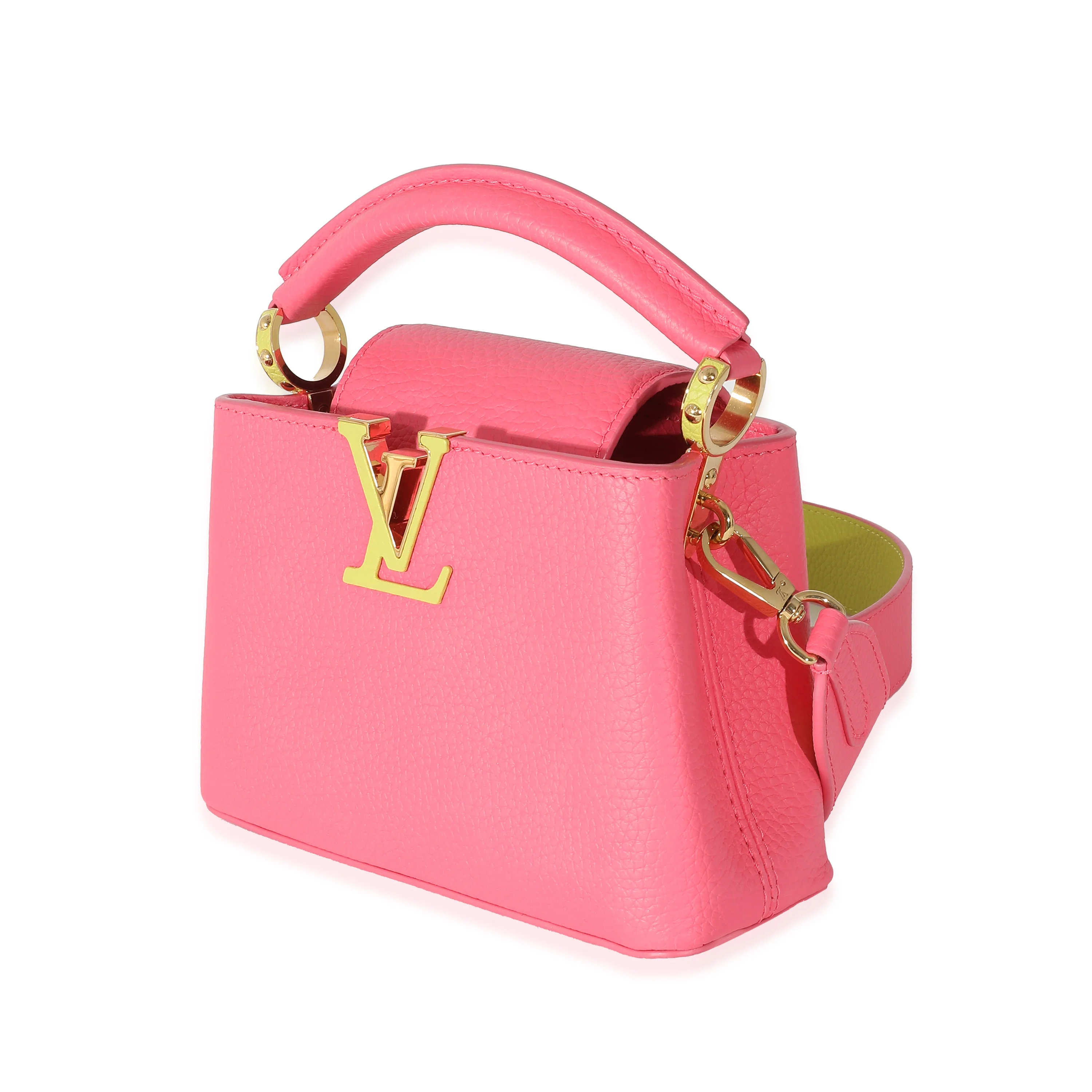 Louis Vuitton Dragonfruit Cedrat Taurillon Mini Capucines - Image 4