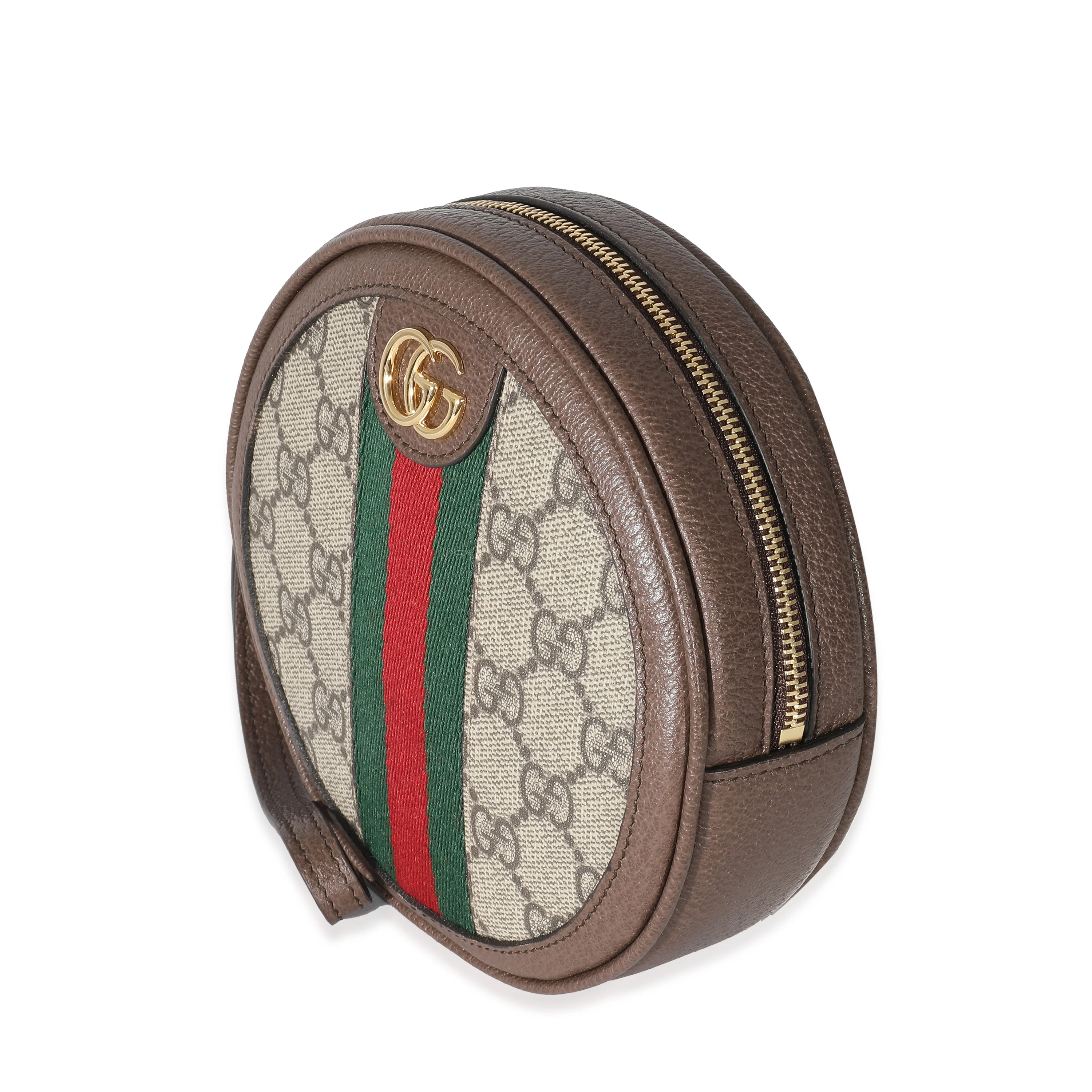 Gucci Beige GG Supreme Ophidia Circle Wristlet - Image 2
