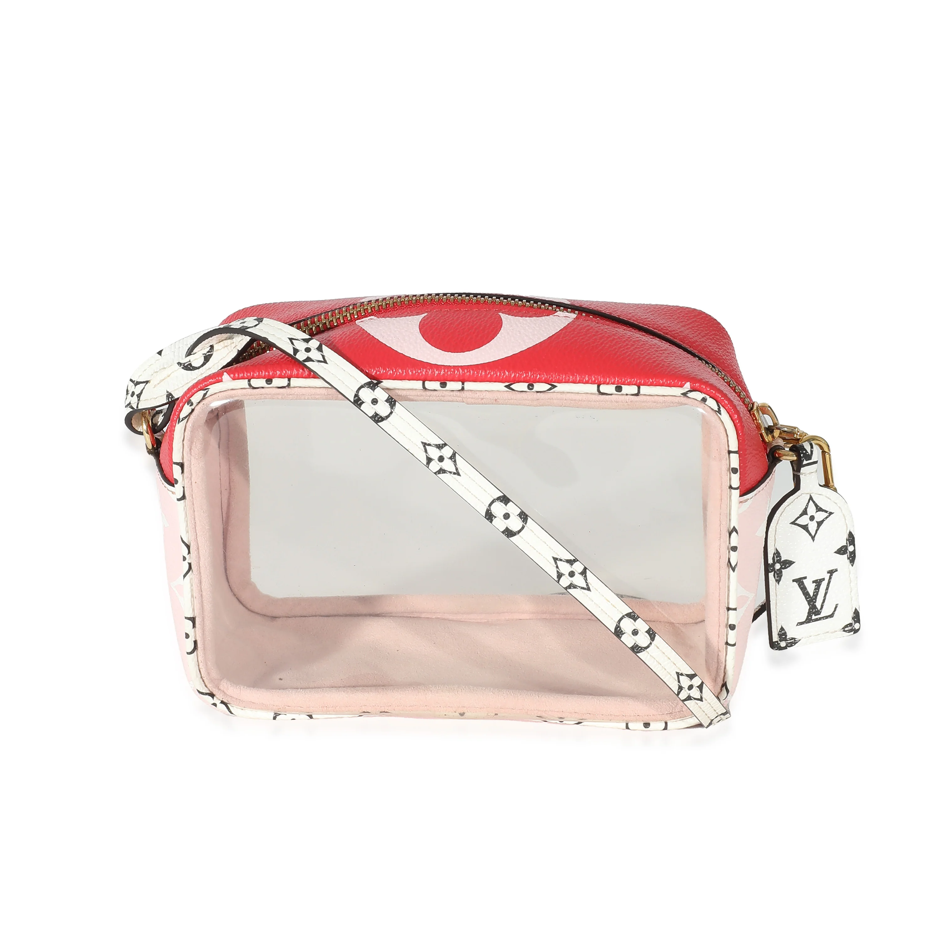 Louis Vuitton Red Monogram Giant Canvas PVC Beach Pouch - Image 3