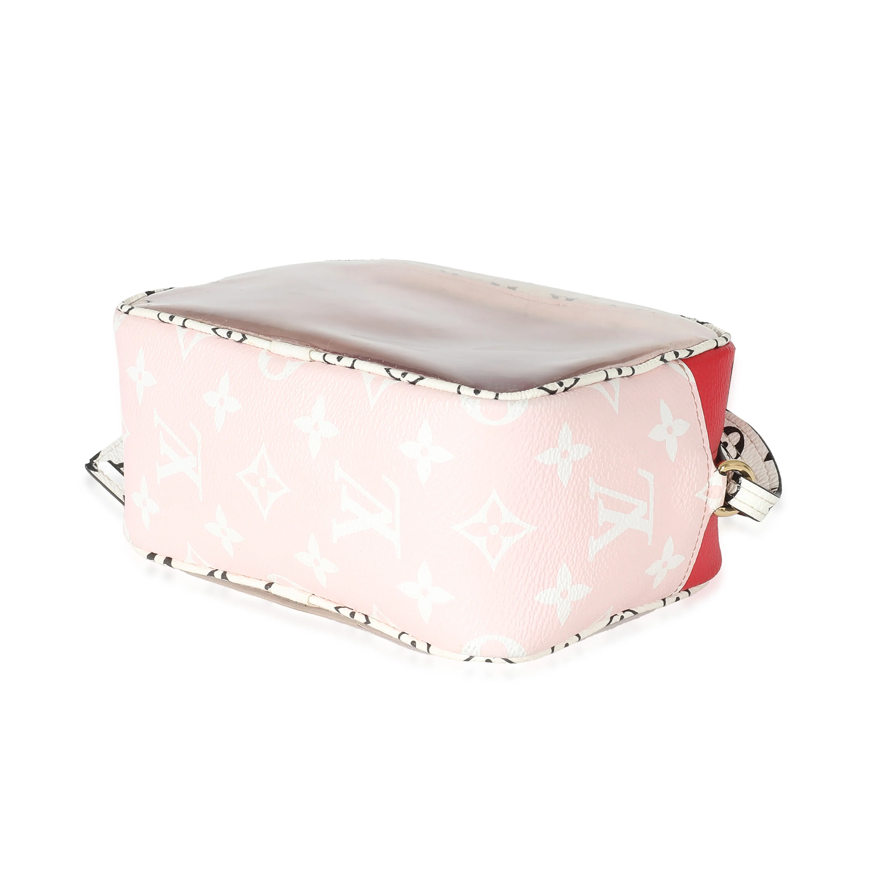Louis Vuitton Red Monogram Giant Canvas PVC Beach Pouch - Image 4
